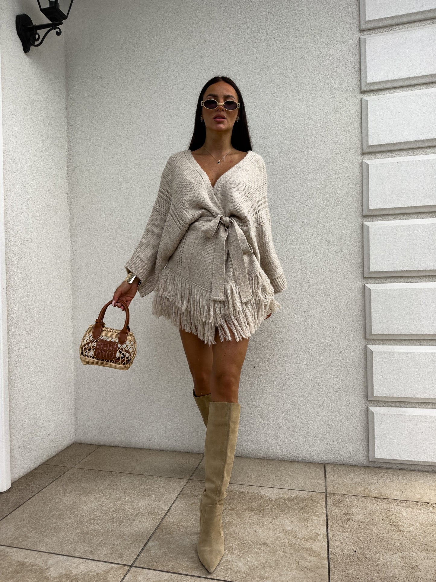 Strickjacke ORIANA - beige