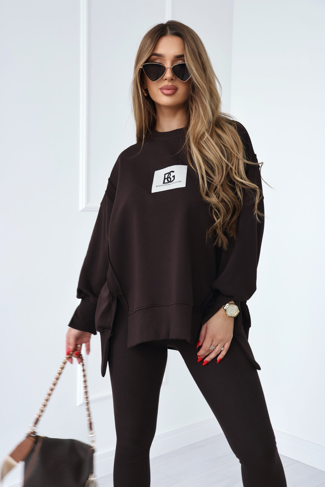 SWEATSHIRT BG KATE | SCHOKOBRAUN