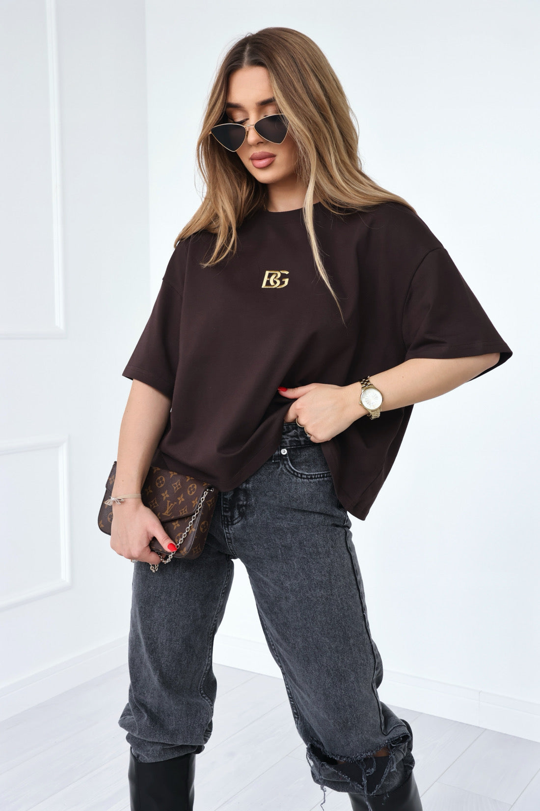 T-SHIRT BG GOLDI | SCHOKOBRAUN