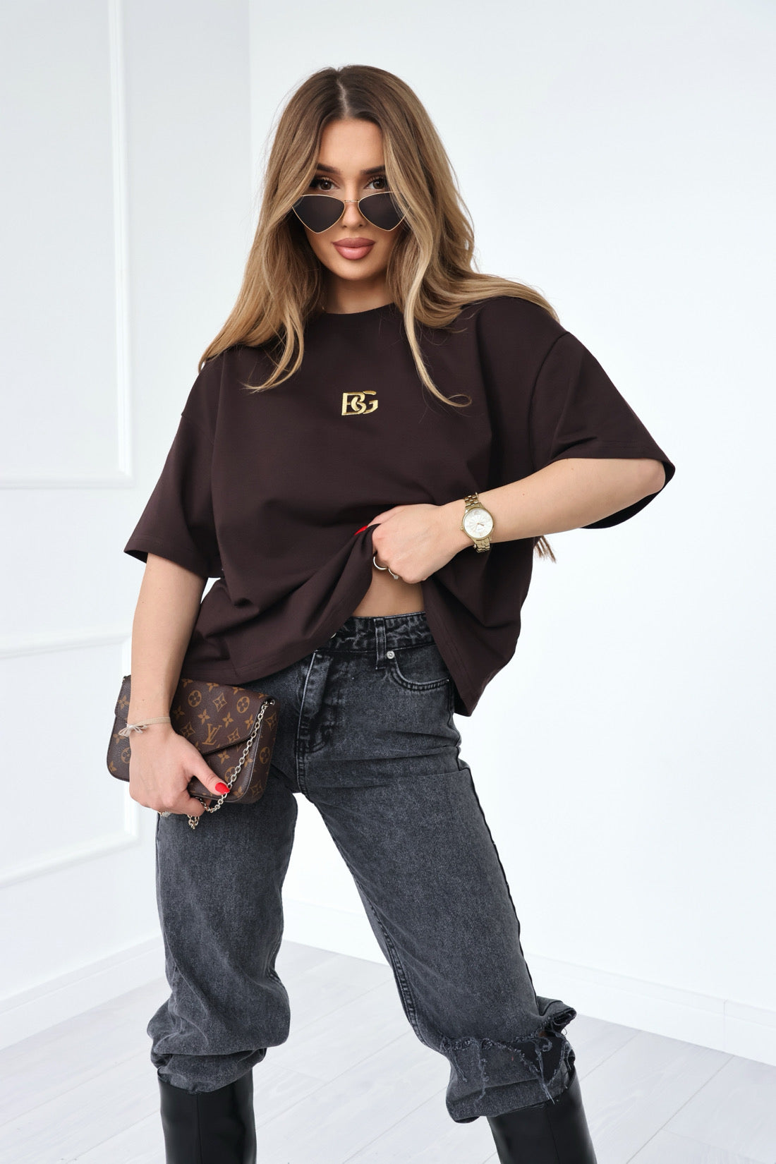 T-SHIRT BG GOLDI | SCHOKOBRAUN