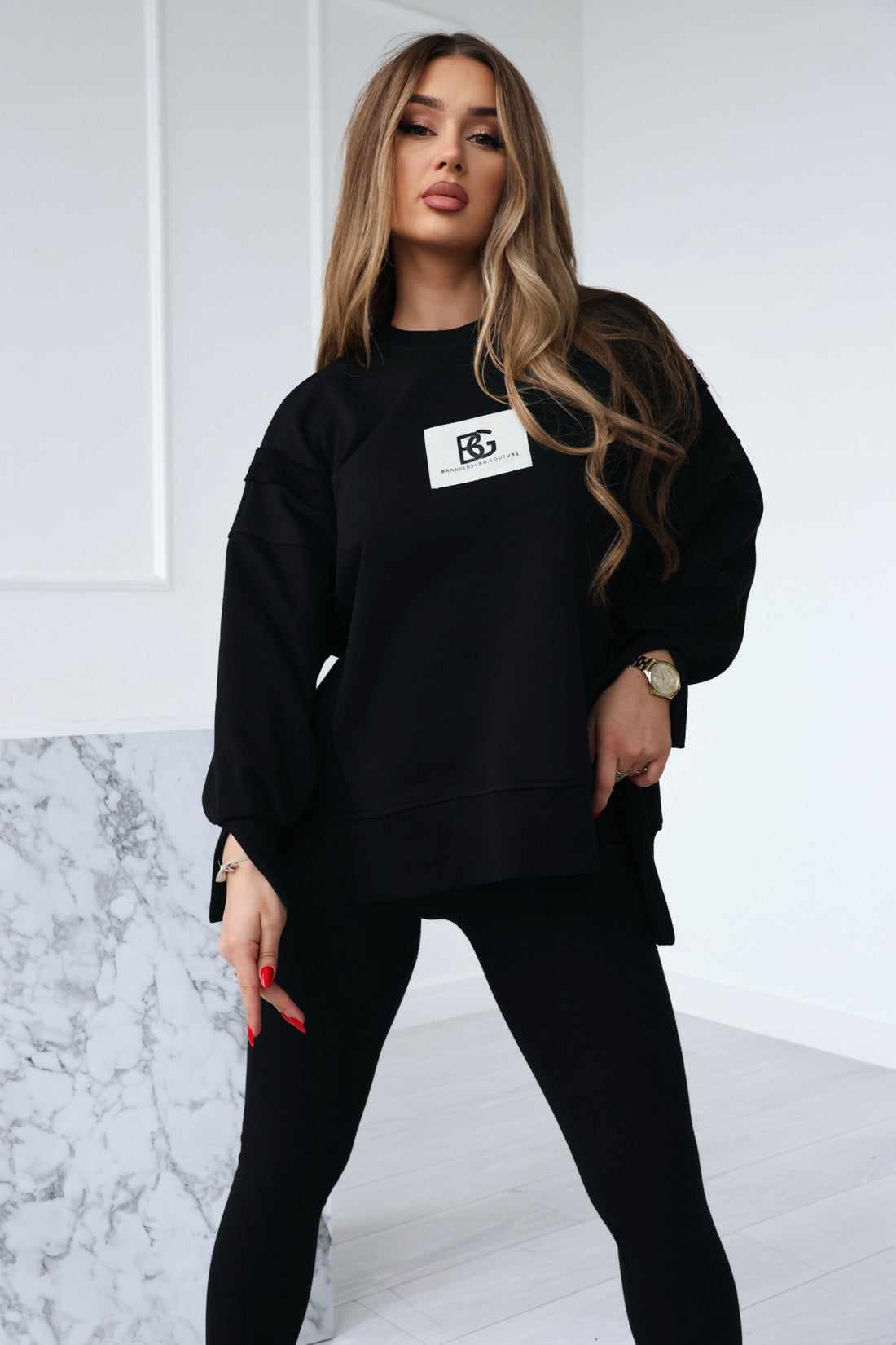 SWEATSHIRT BG KATE | SCHWARZ