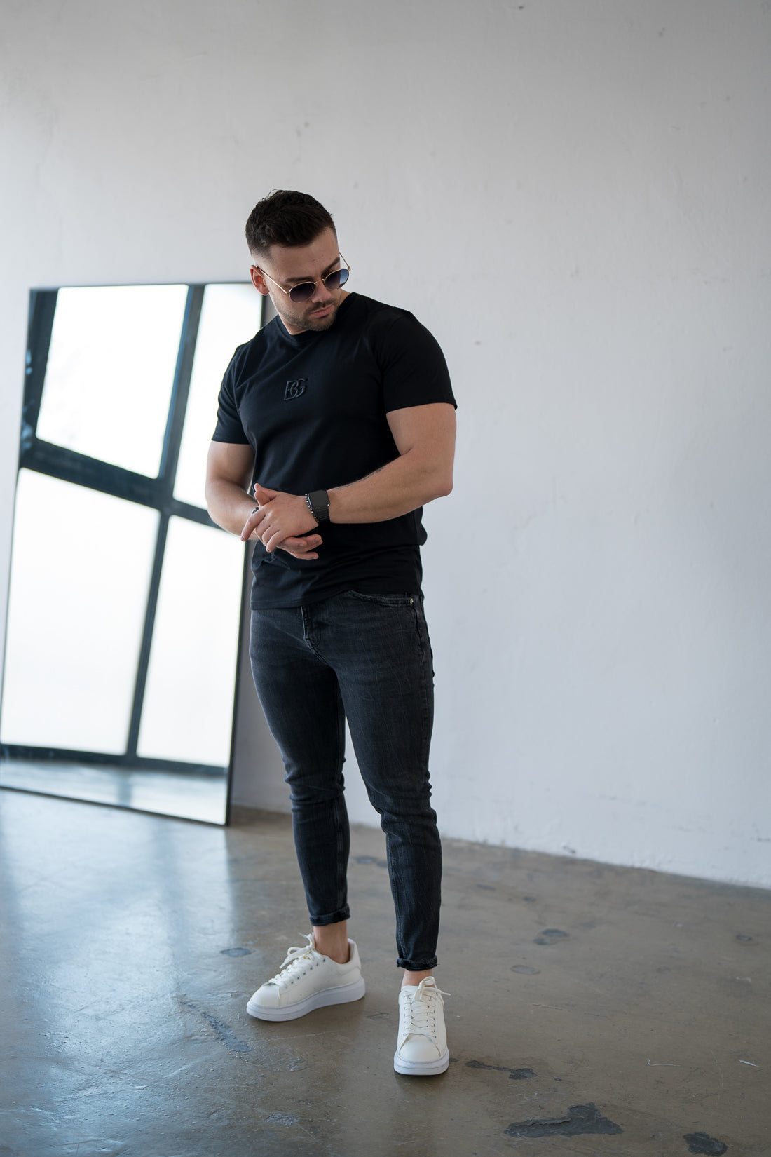Männer T-SHIRT BG SIGNATURE | Schwarz