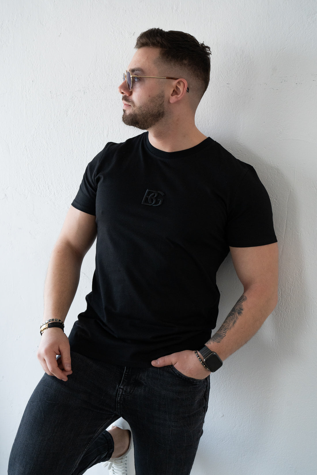 Männer T-SHIRT BG SIGNATURE | Schwarz