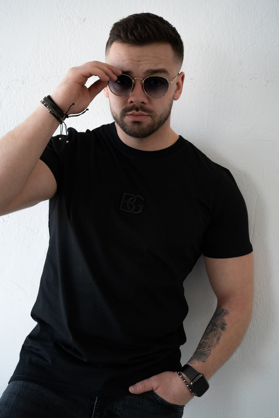 Männer T-SHIRT BG SIGNATURE | Schwarz