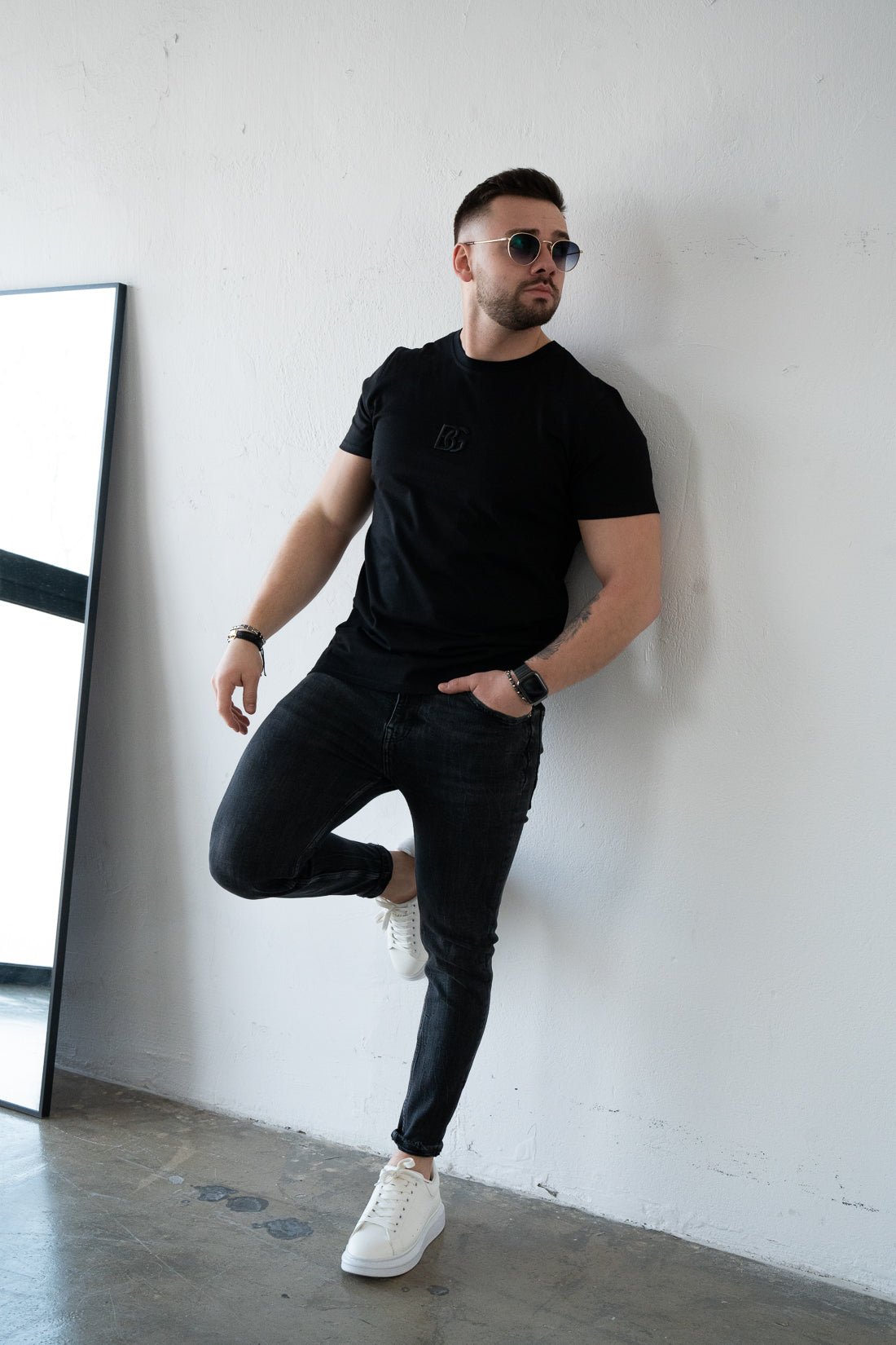 Männer T-SHIRT BG SIGNATURE | Schwarz