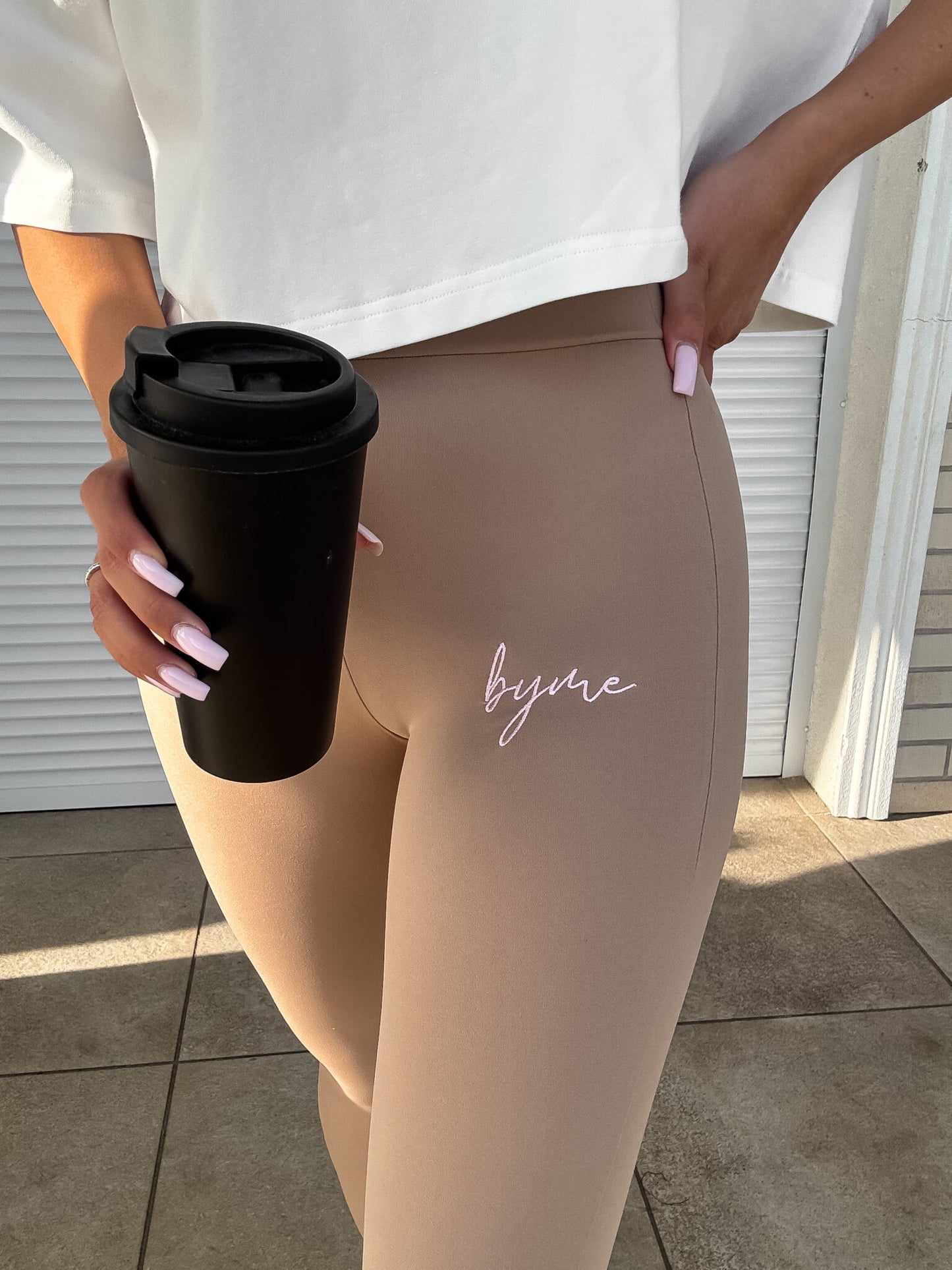 Legginsy DUAL – dunkelbeige