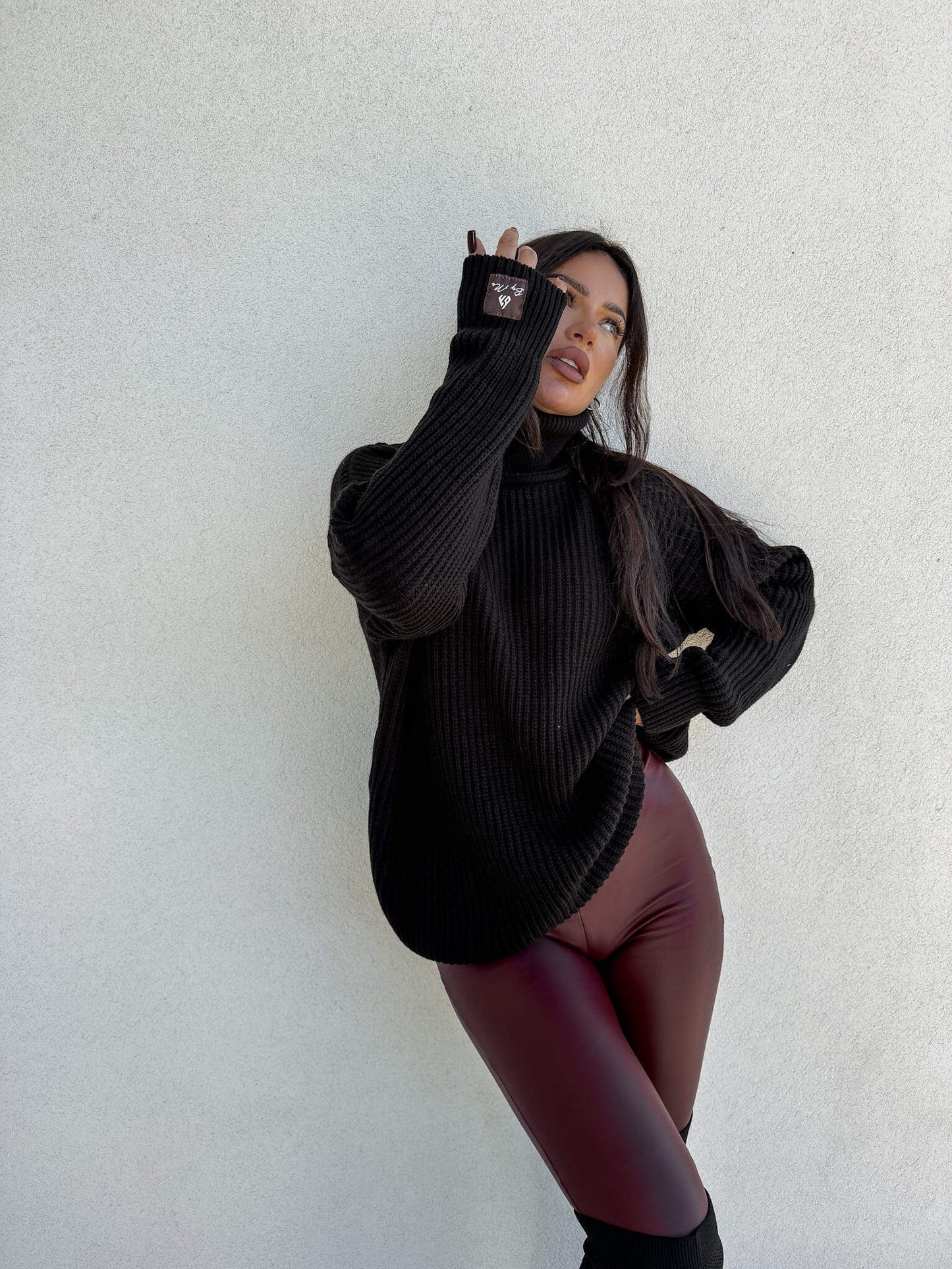 Rollkragenpullover LAVER - Schwarz