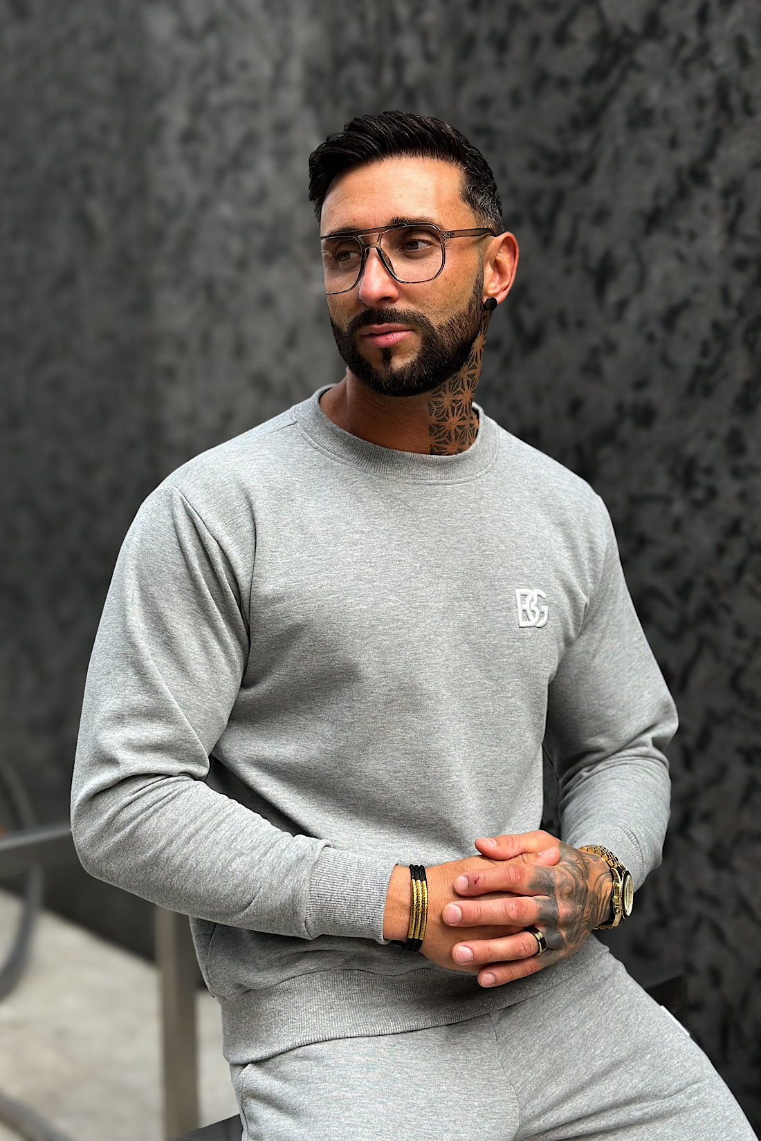 SWEATSHIRT HERREN BG BASIC | GRAU