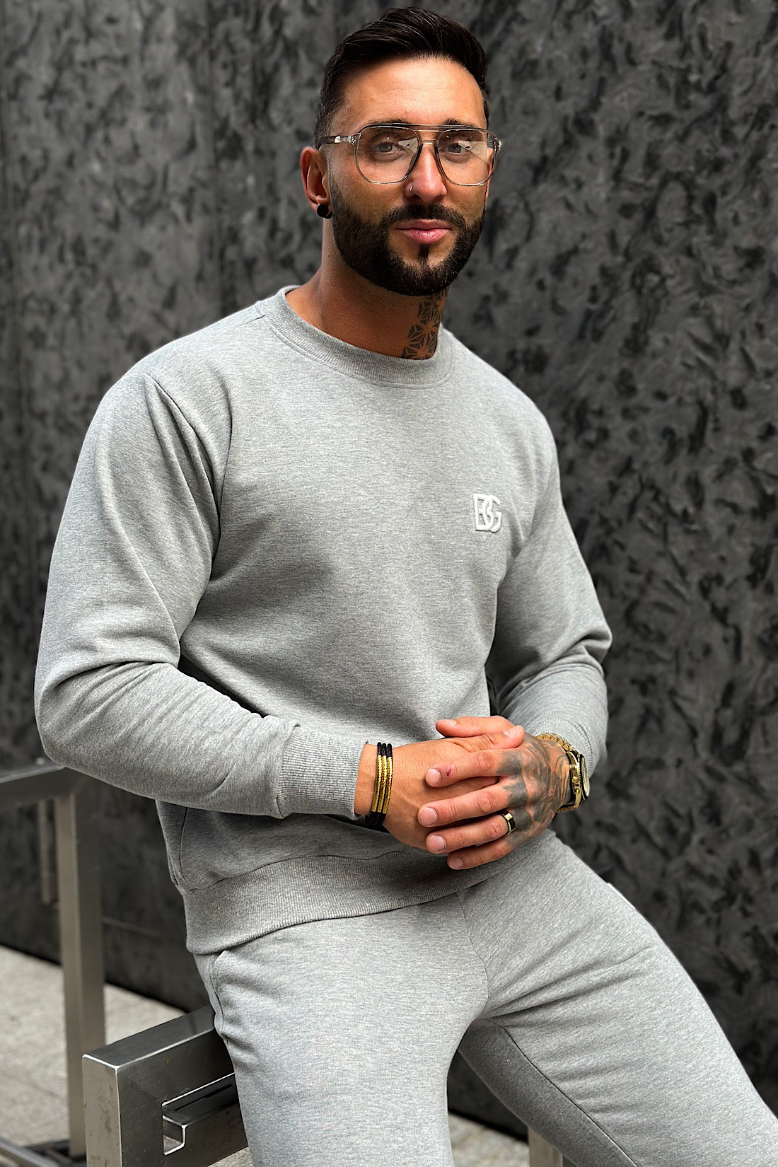 SWEATSHIRT HERREN BG BASIC | GRAU