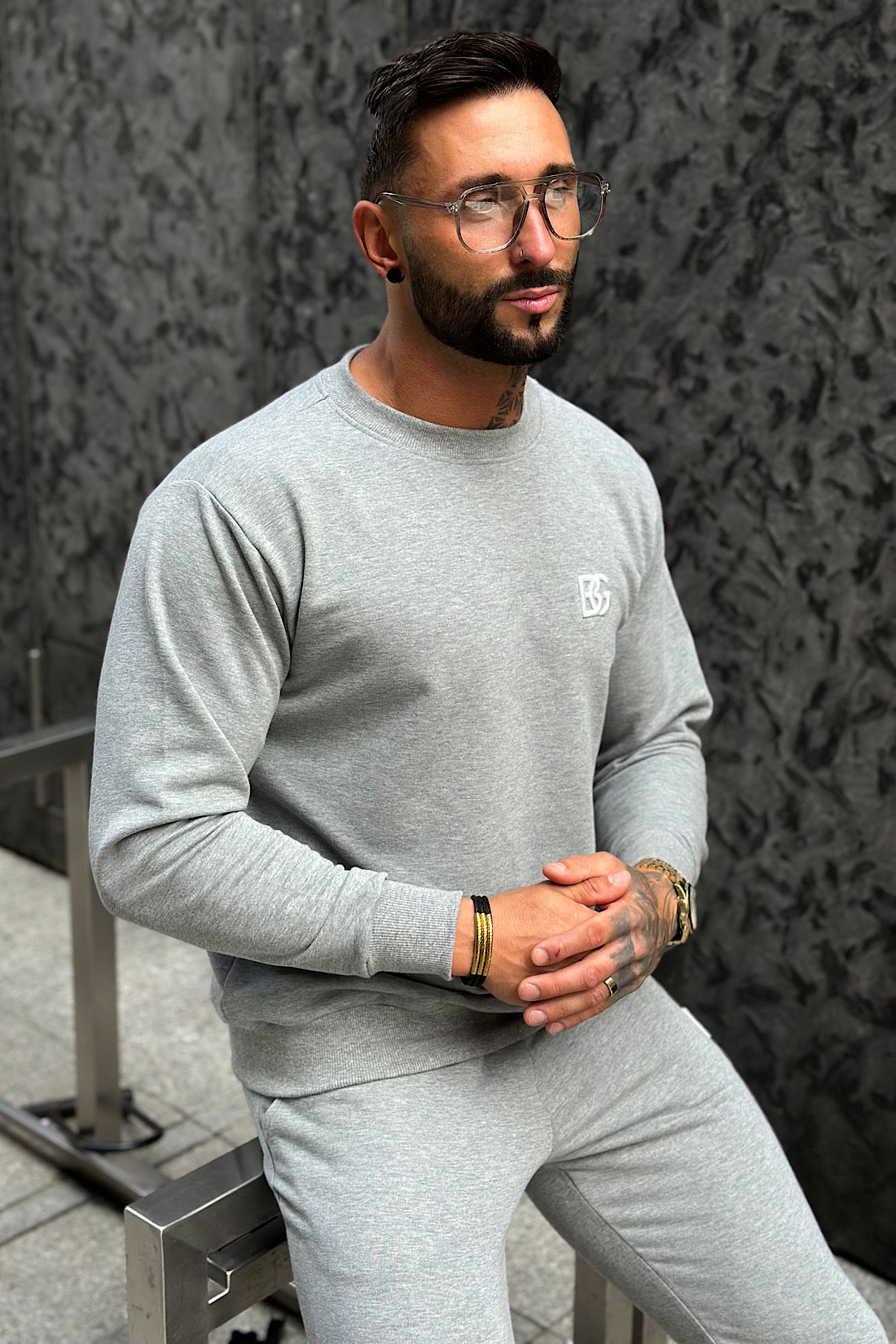 SWEATSHIRT HERREN BG BASIC | GRAU