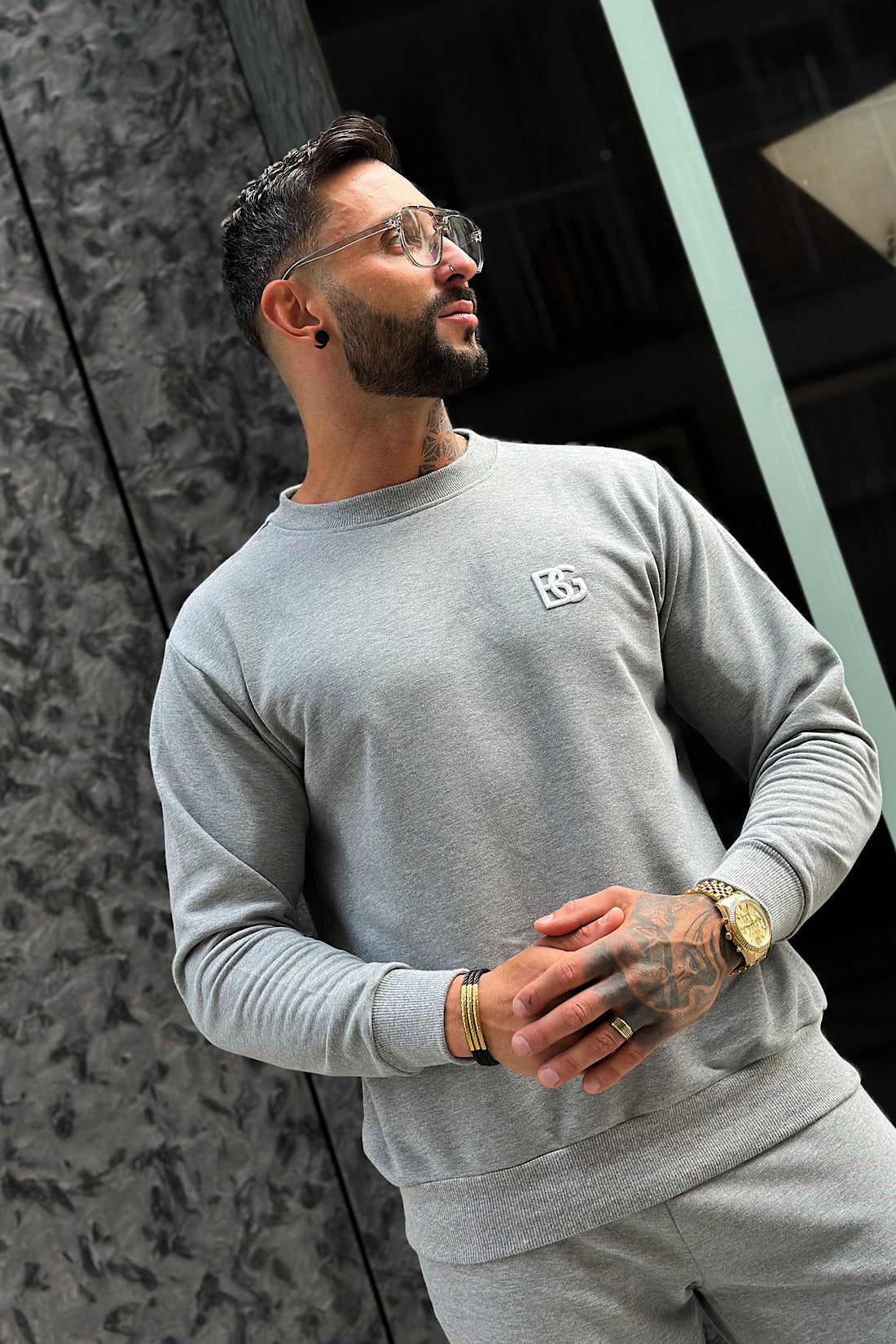 SWEATSHIRT HERREN BG BASIC | GRAU