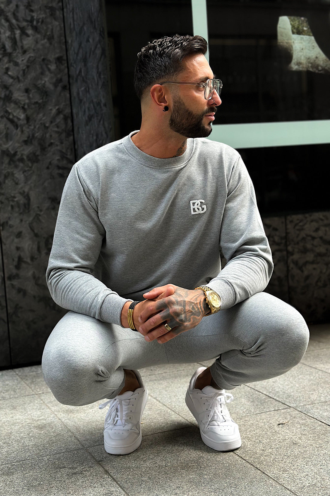 SWEATSHIRT HERREN BG BASIC | GRAU