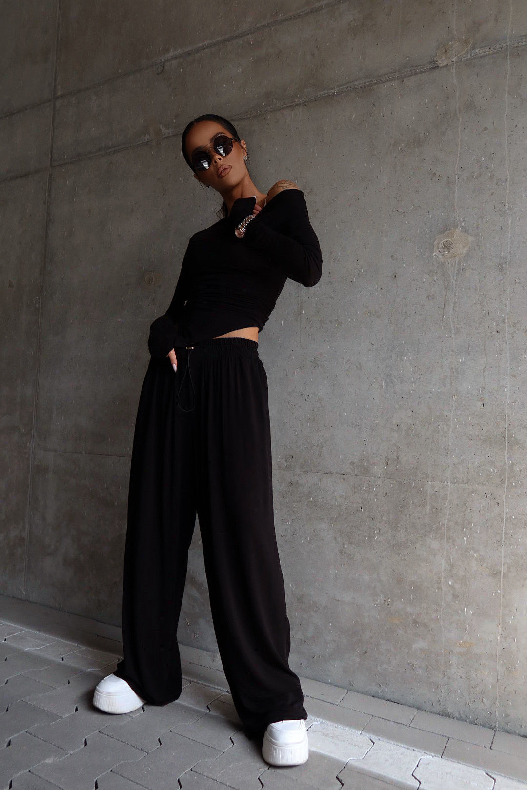 Hose SLOUCHIE schwarz