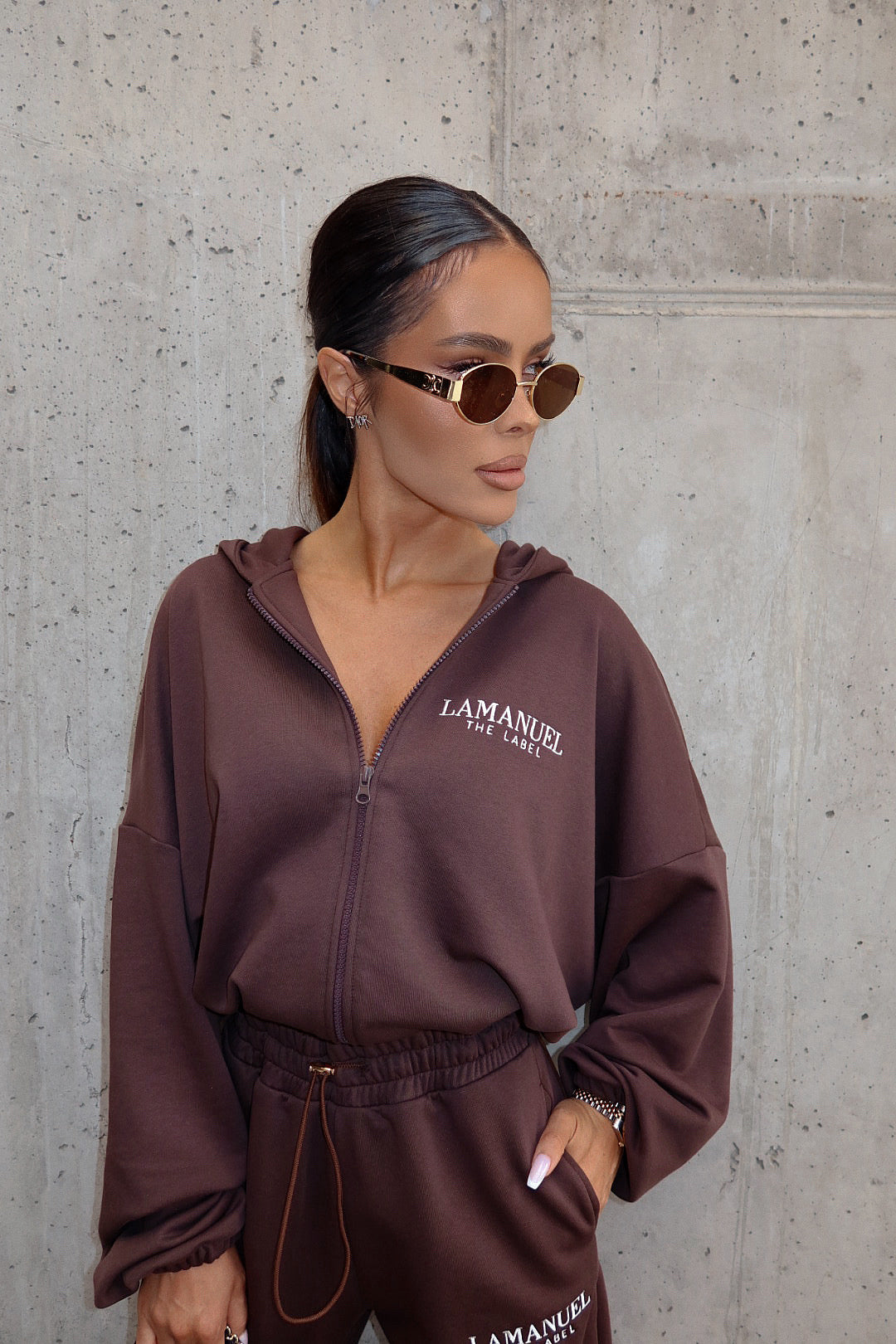Sweatshirt BASIC braun