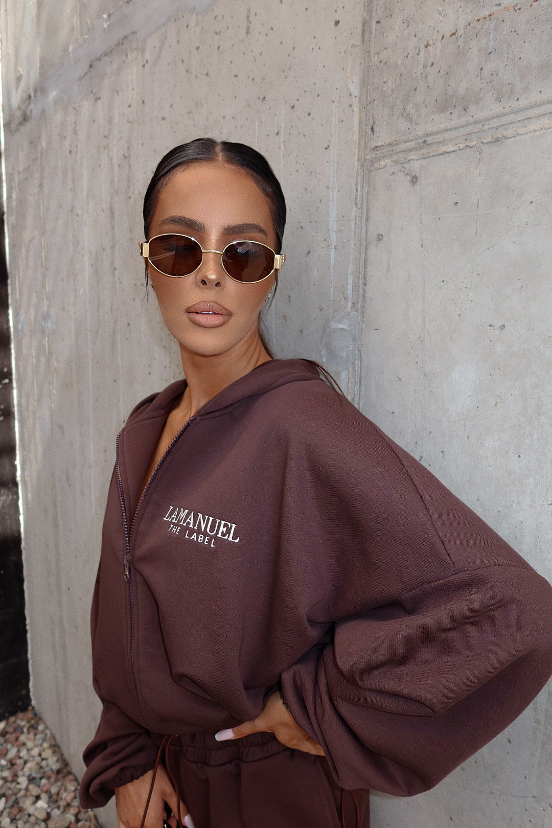 Sweatshirt BASIC braun