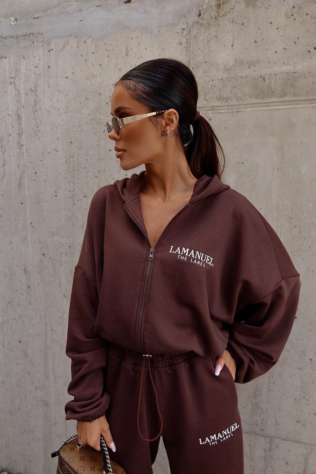 Sweatshirt BASIC braun