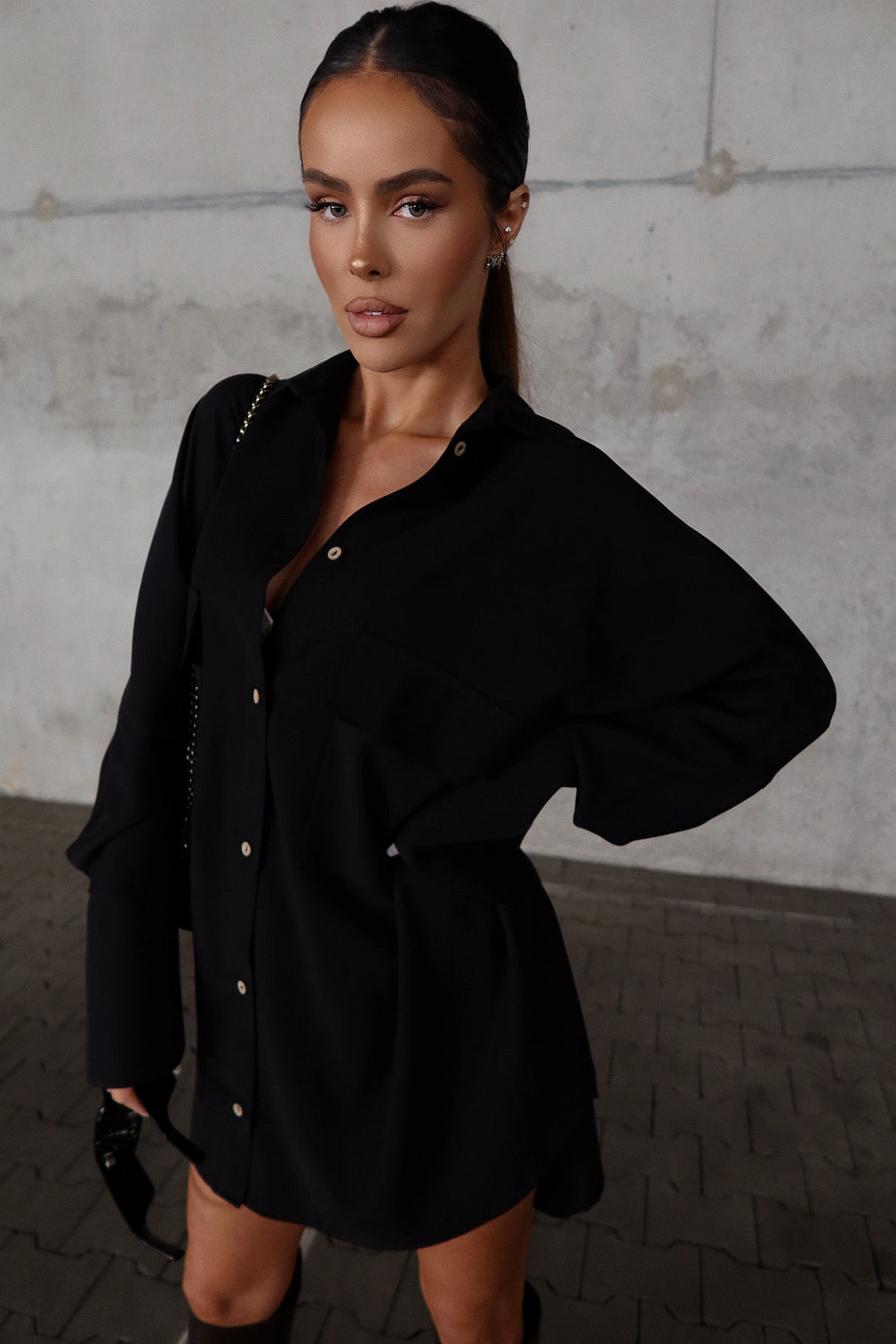 Damenbluse CAREER schwarz