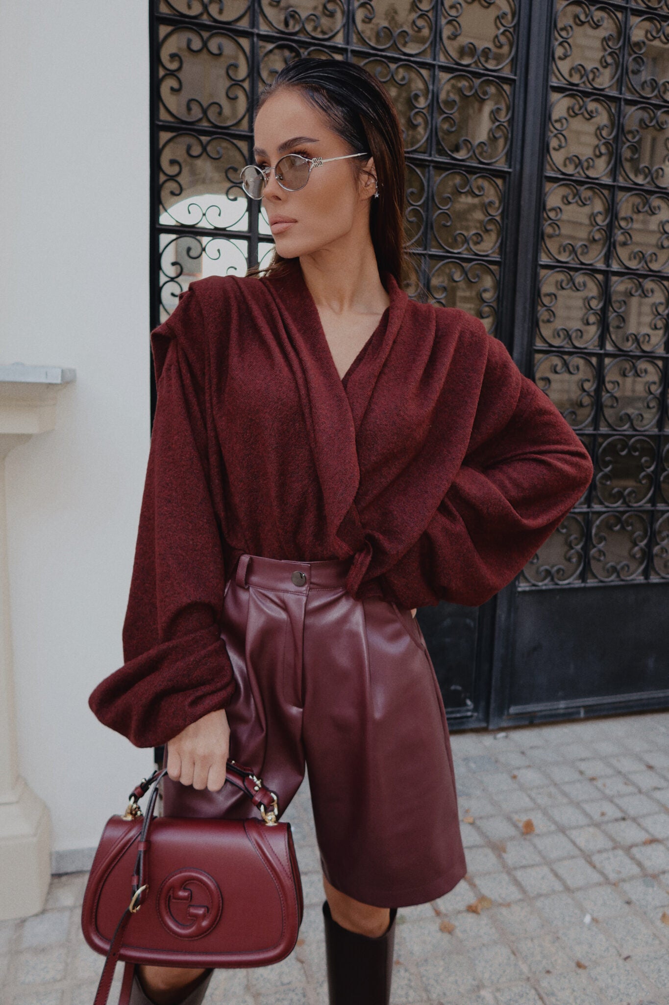 Shorts GLEAM bordeaux