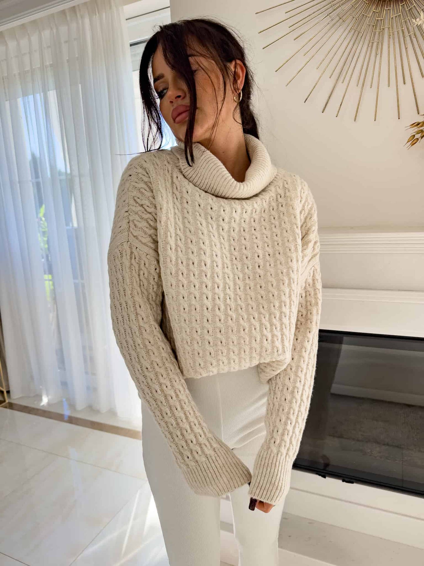 Rollkragenpullover INKO - Hellbeige