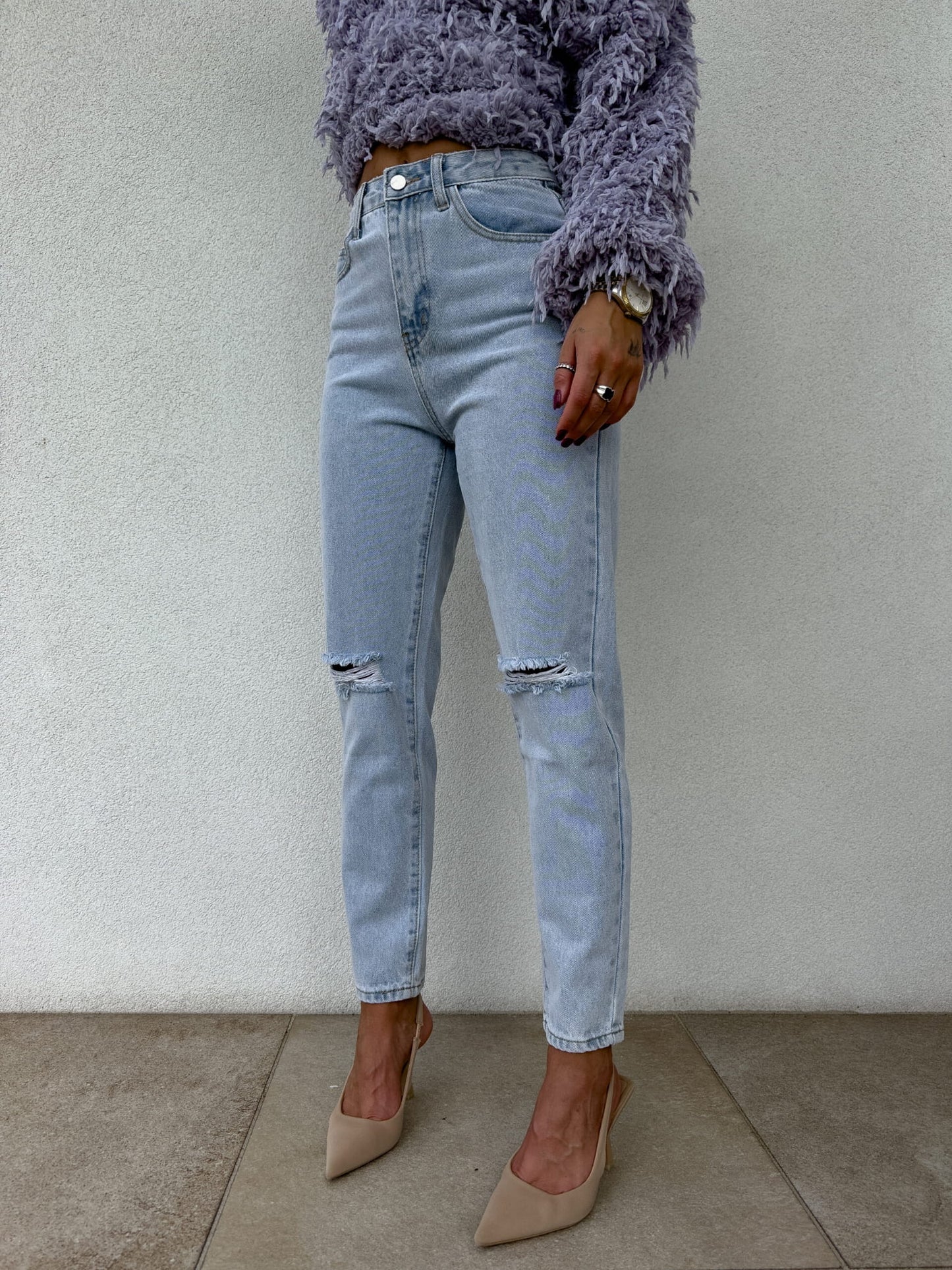 Jeans damen mit Abschürfungen