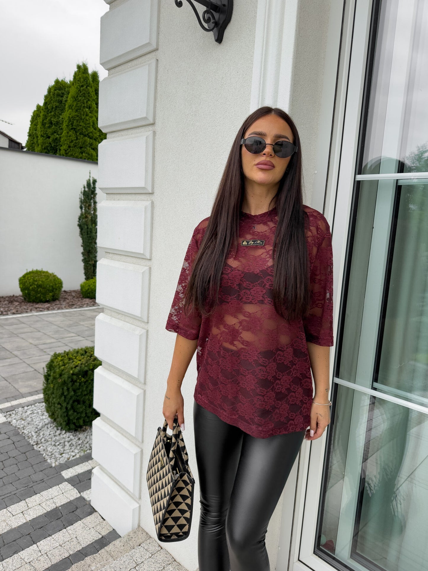 Bluse MARMARIS II SPITZE new - Bordeaux