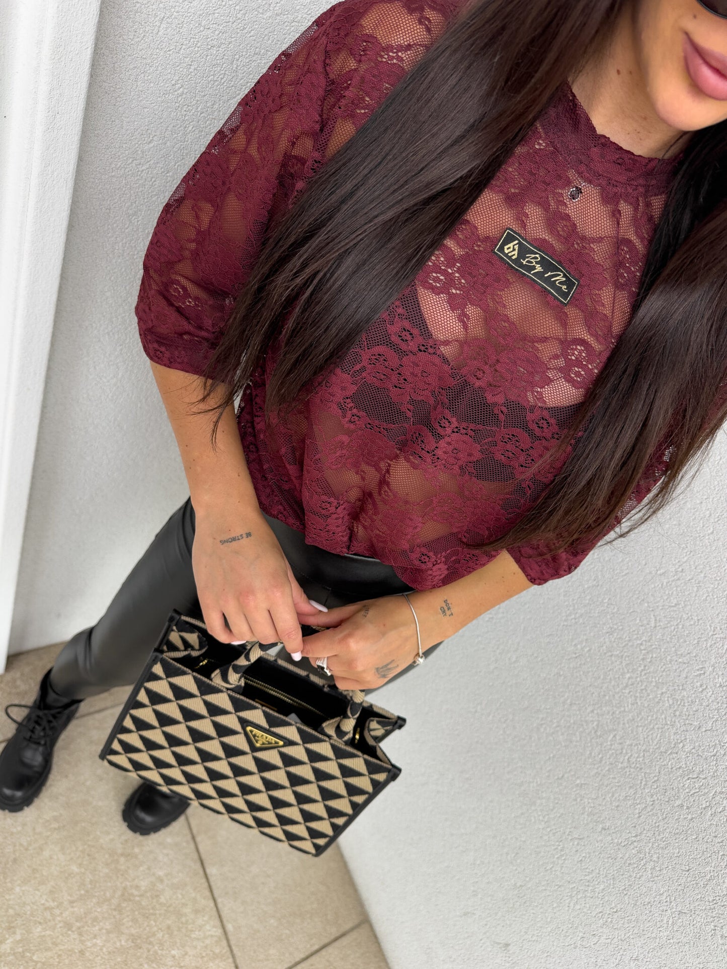 Bluse MARMARIS II SPITZE new - Bordeaux