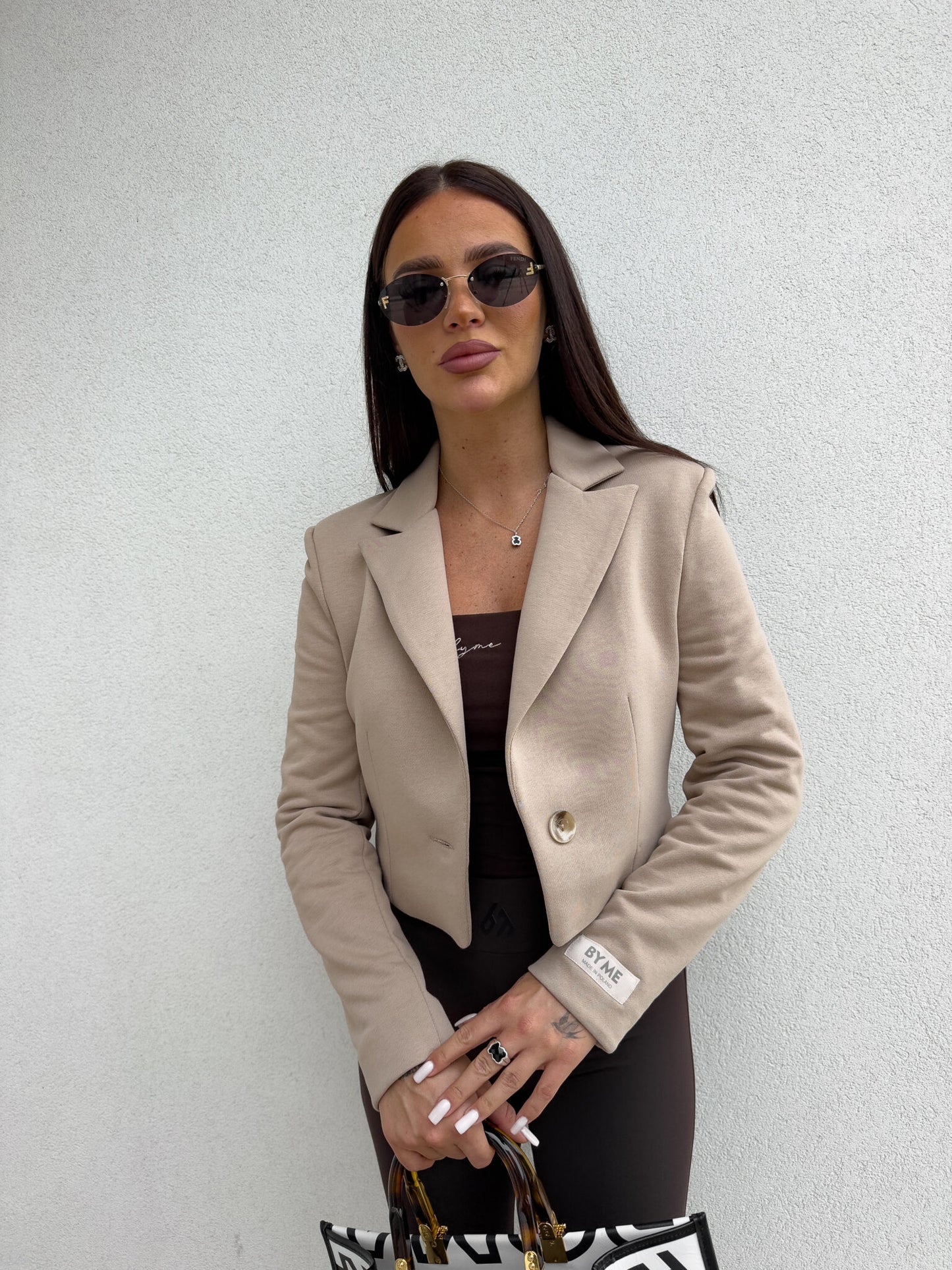 Jäckchen SLIM - dunkelbeige