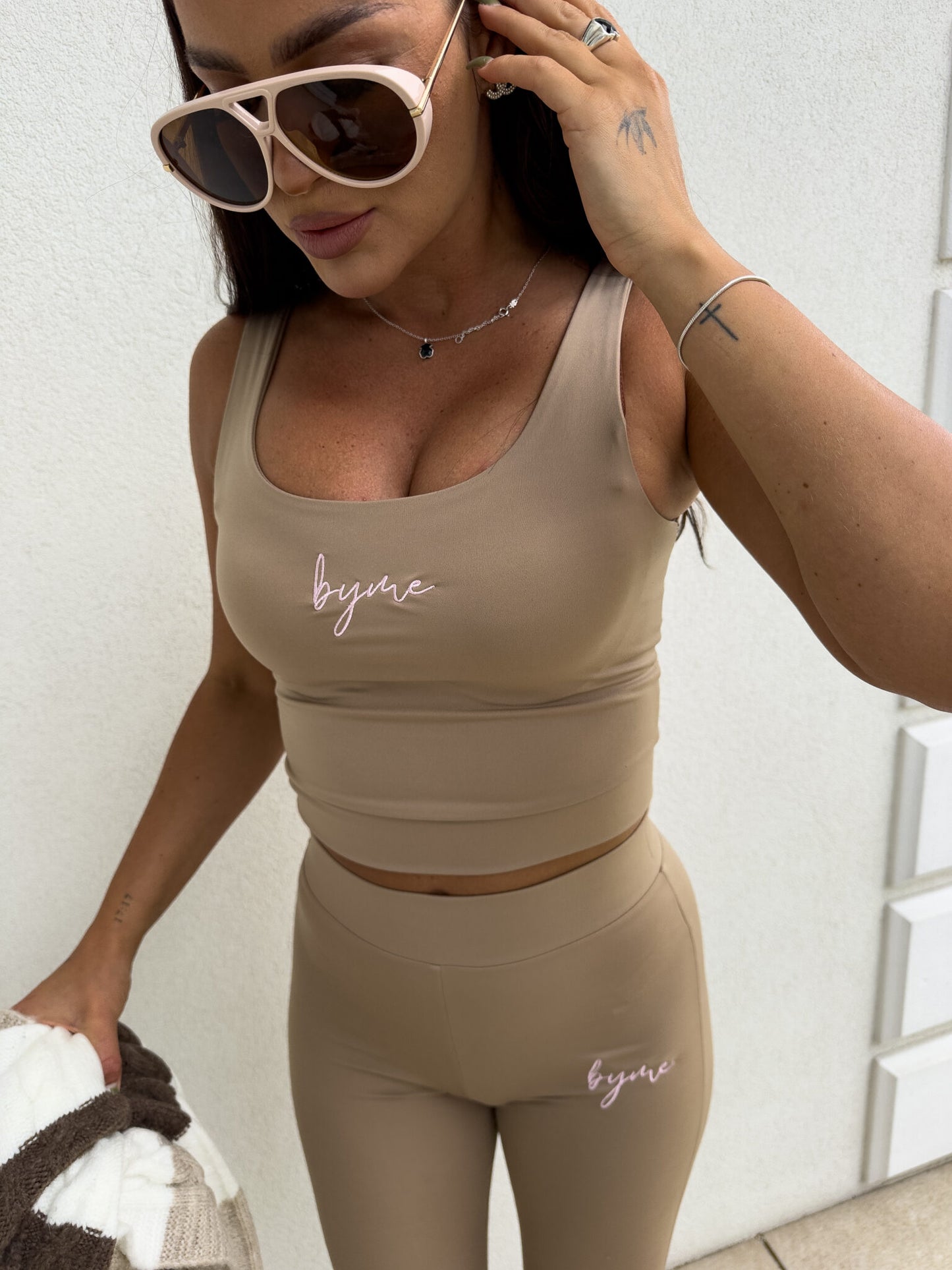 Top DUAL - dunkelbeige