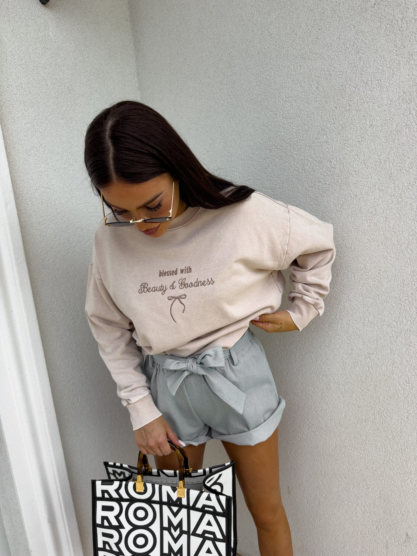 Sweatshirt GOODNESS - Hellbeige