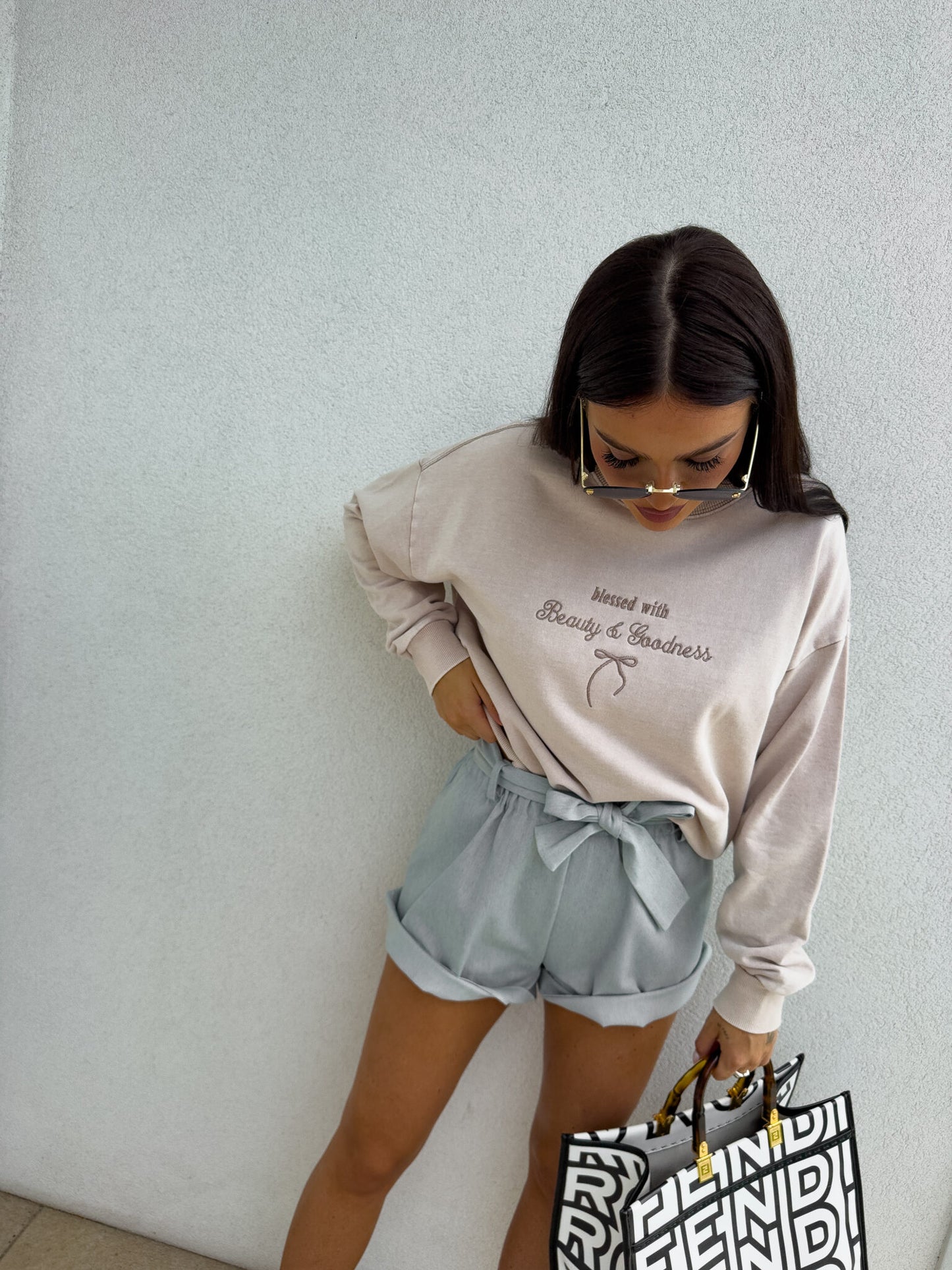 Sweatshirt GOODNESS - Hellbeige