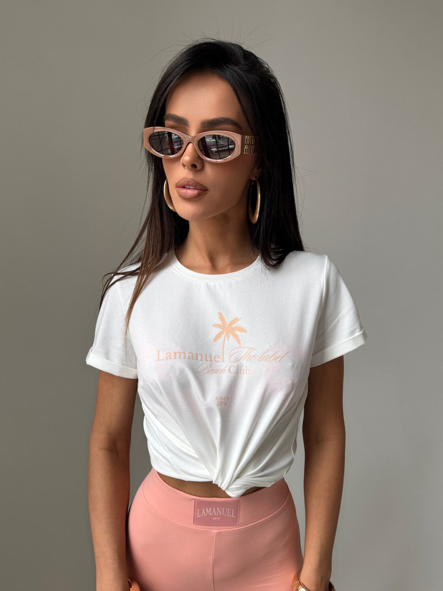 T- Shirt Malibu La Manuel ecru/aprikosnefarbe
