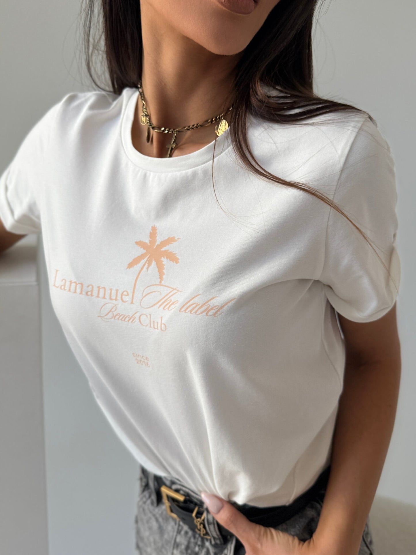 T- Shirt Malibu La Manuel ecru/aprikosnefarbe