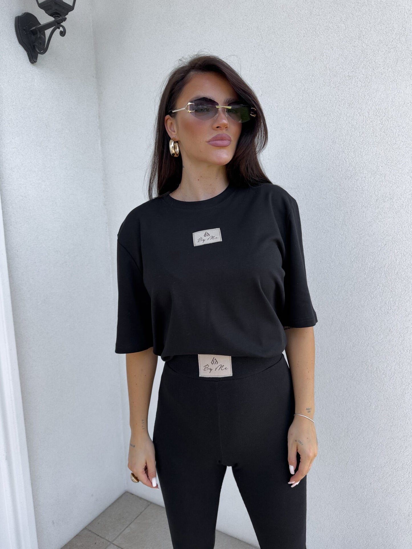 T-SHIRT COTTON - Schwarz