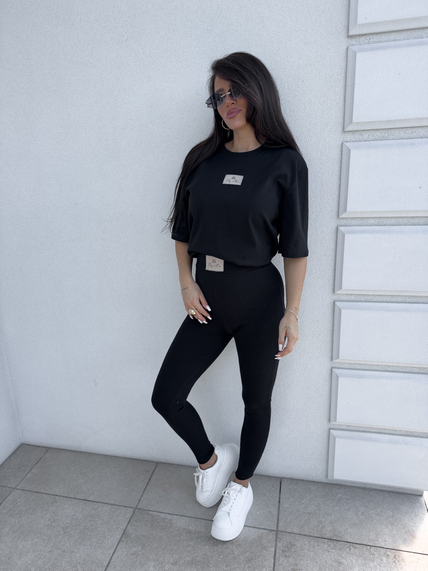 T-SHIRT COTTON - Schwarz
