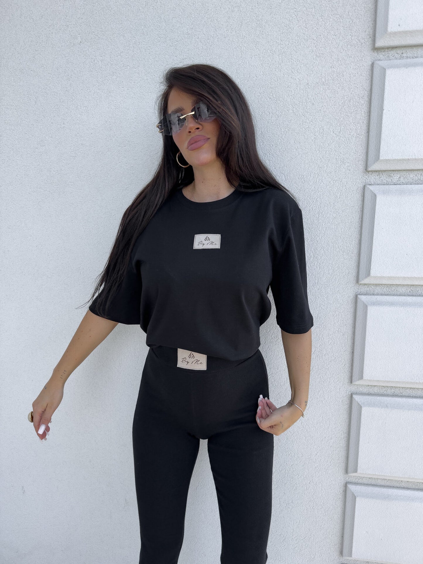 T-SHIRT COTTON - Schwarz