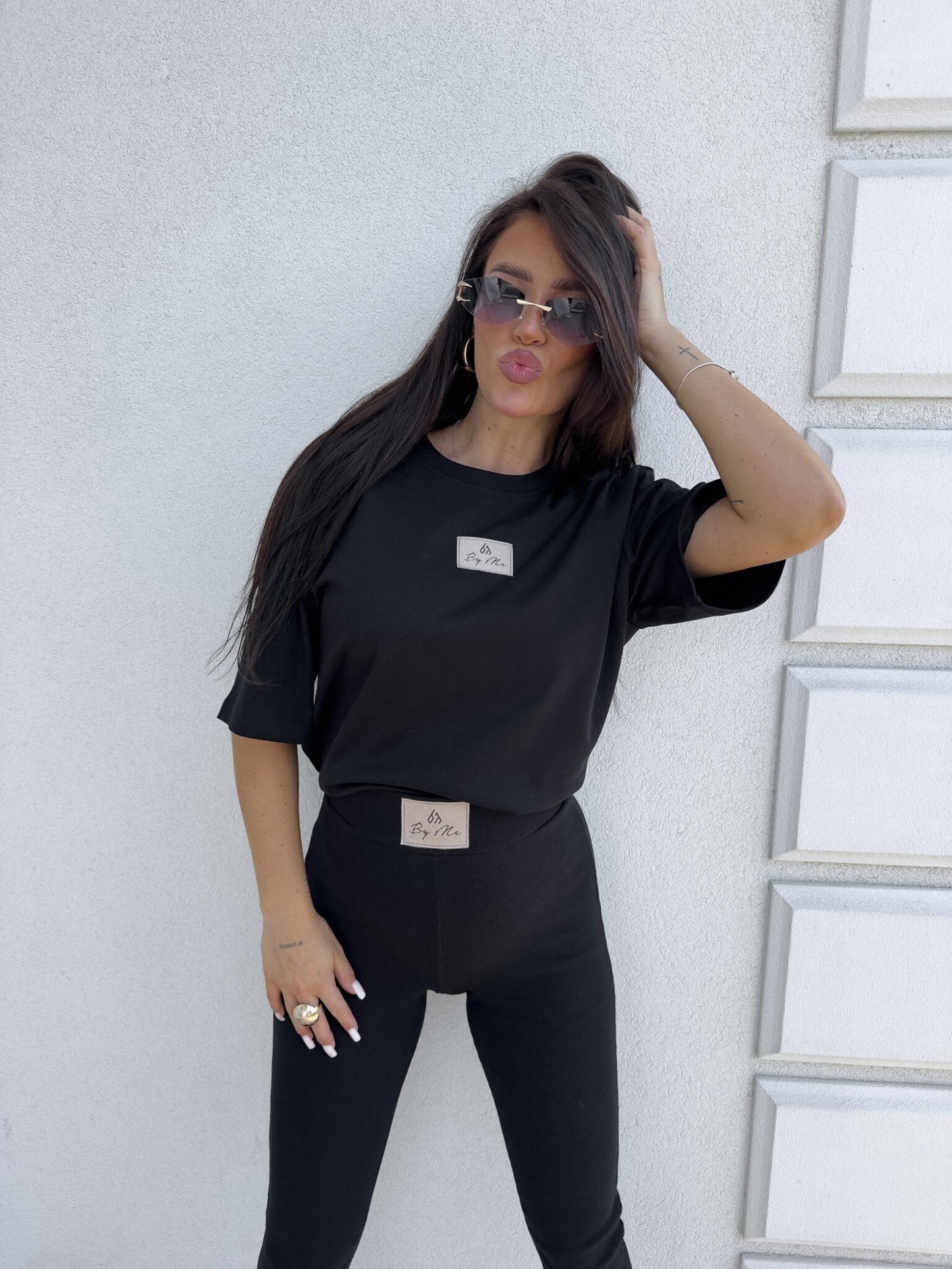 T-SHIRT COTTON - Schwarz