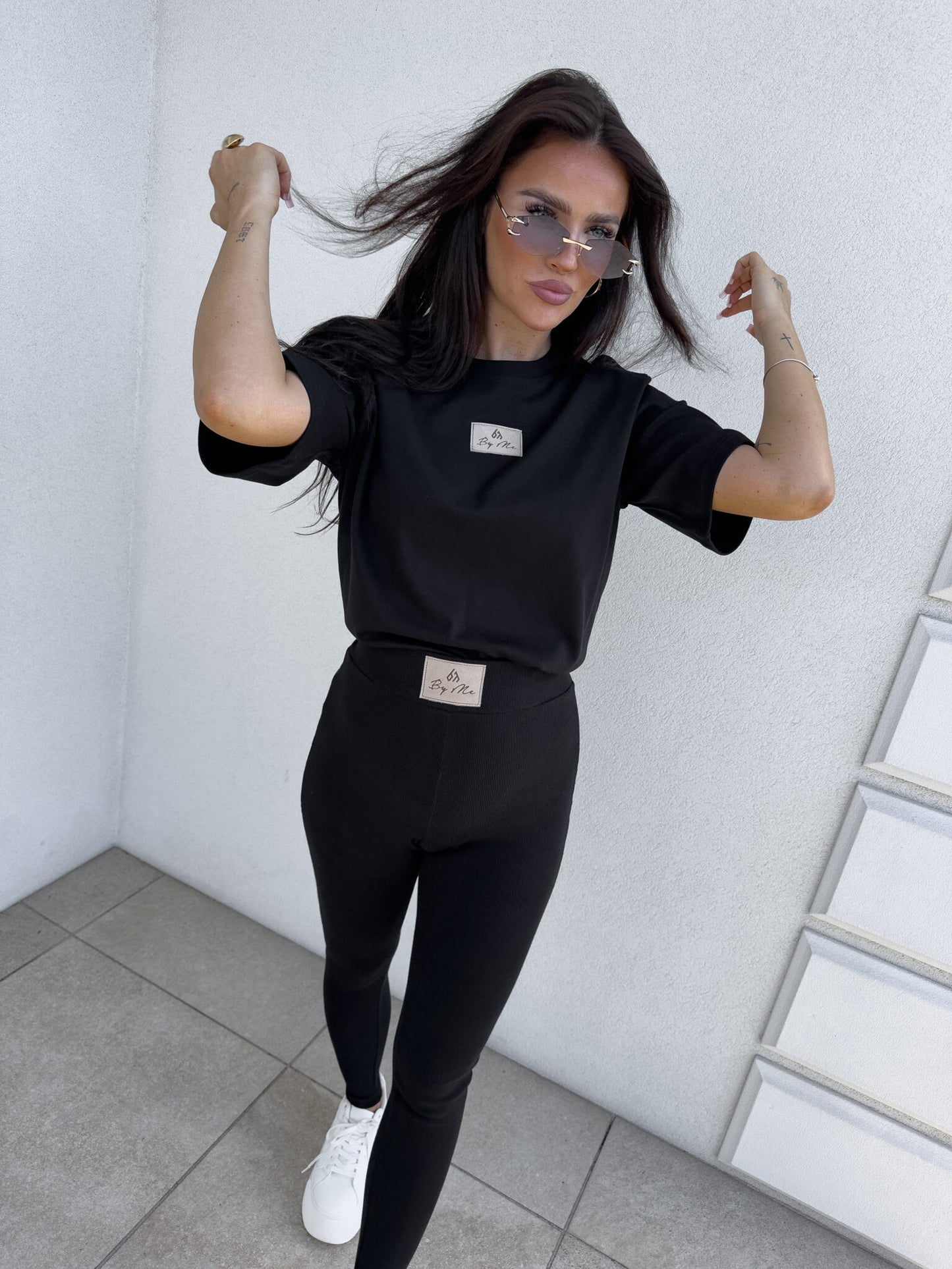 T-SHIRT COTTON - Schwarz
