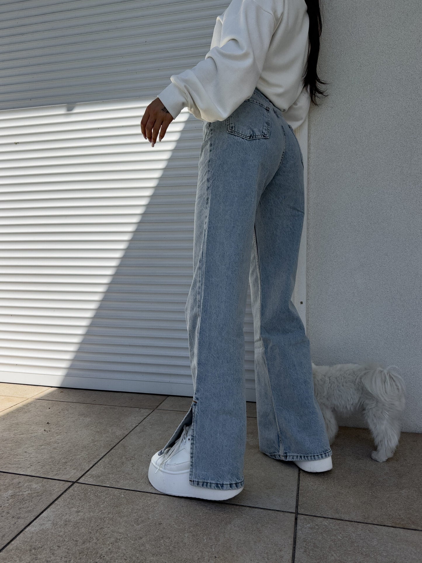 Jeans MOM FIT FLARED – dark jeans