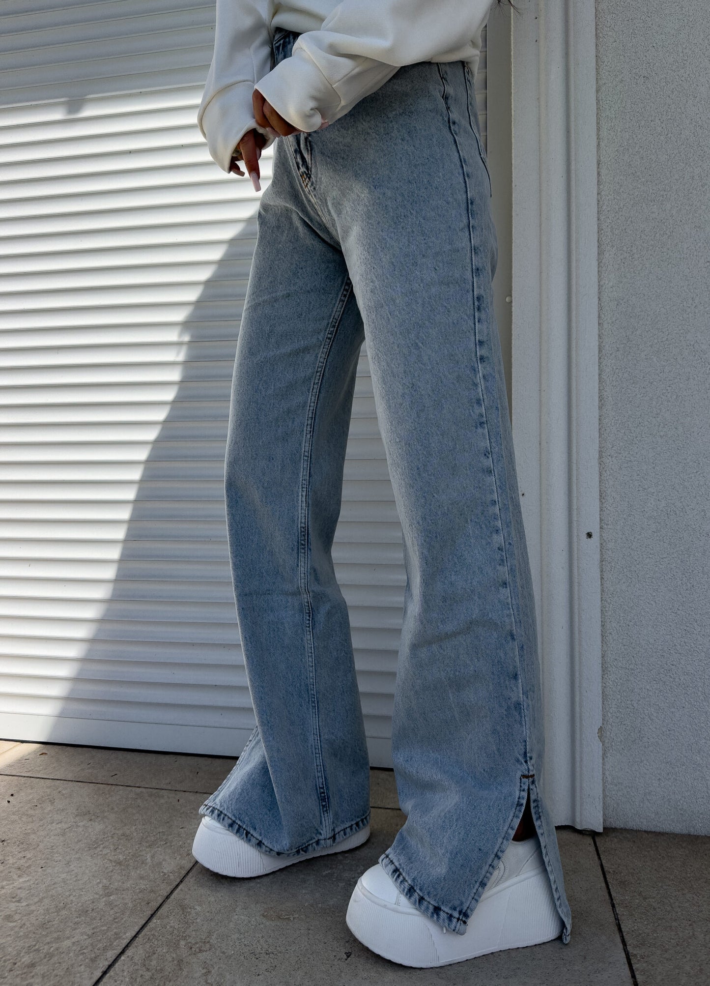 Jeans MOM FIT FLARED – dark jeans