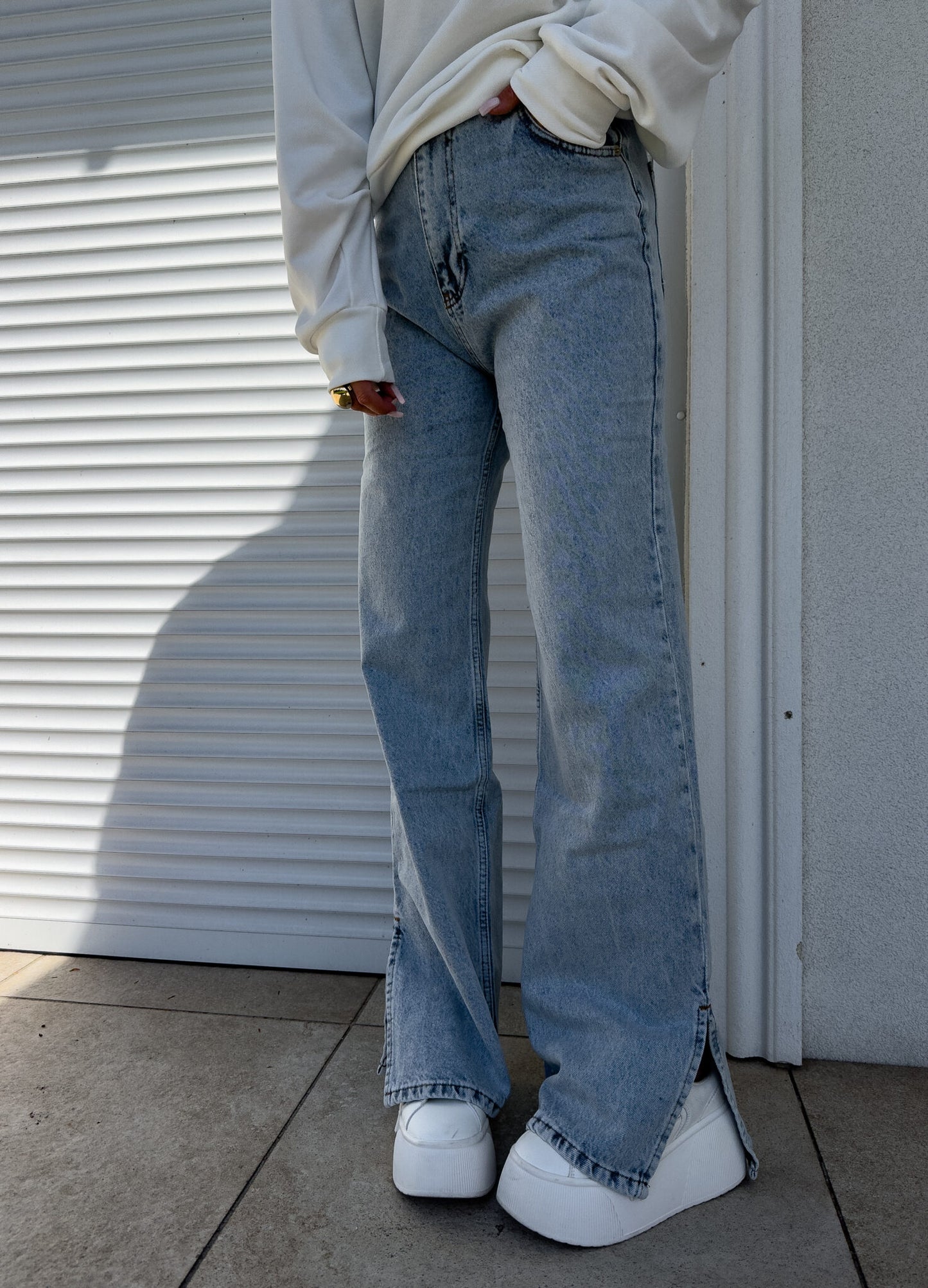 Jeans MOM FIT FLARED – dark jeans