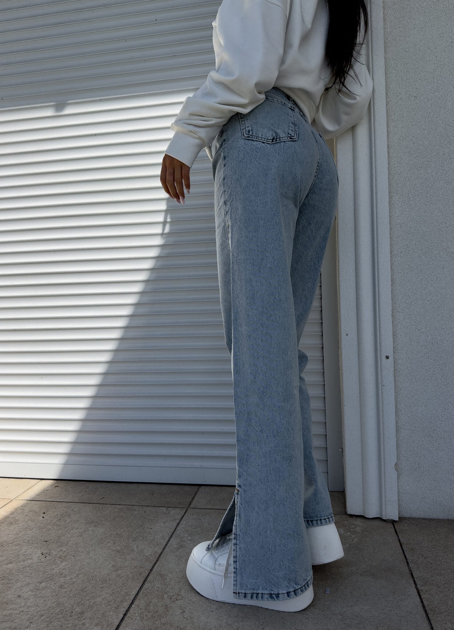 Jeans MOM FIT FLARED – dark jeans