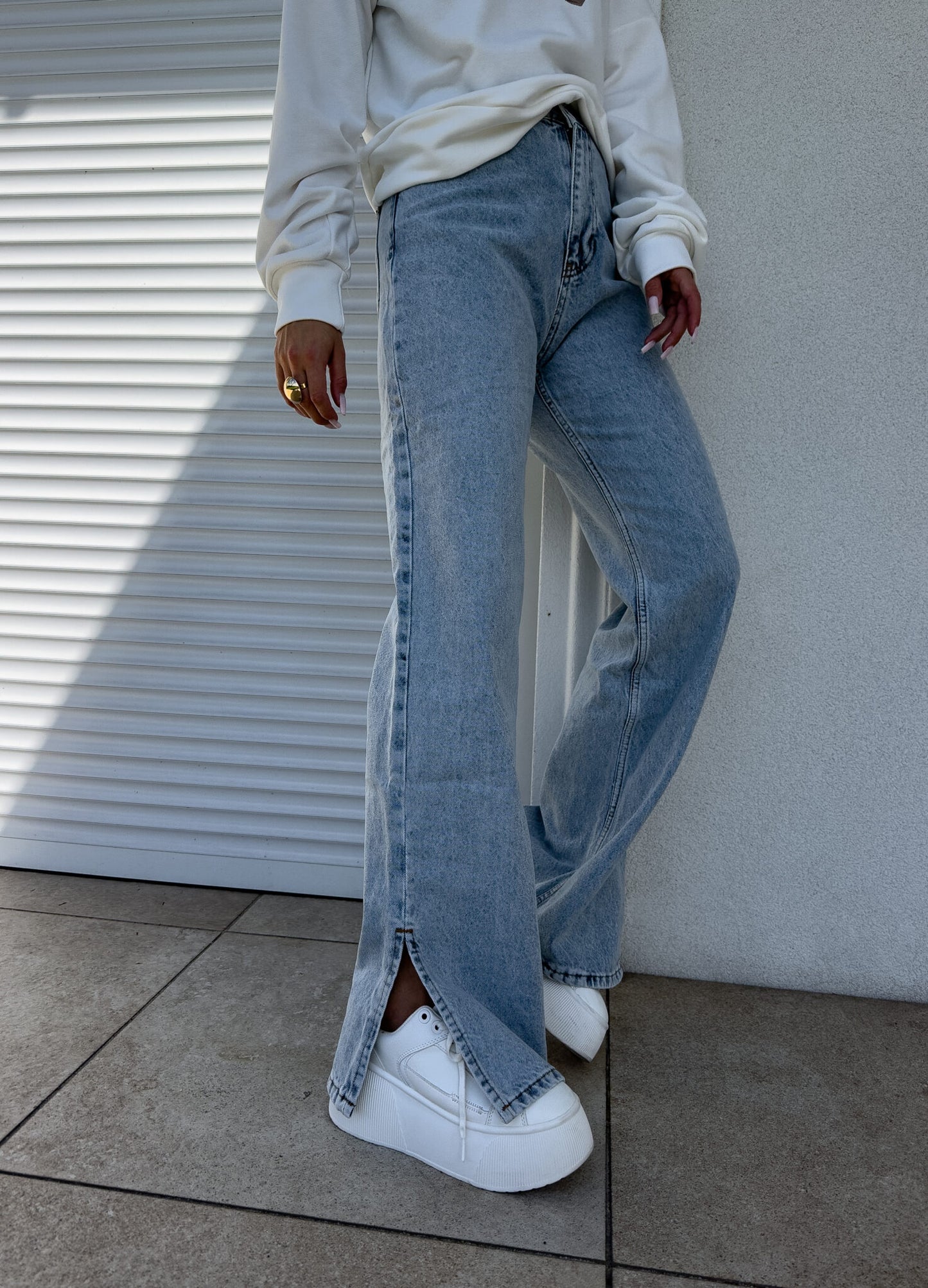 Jeans MOM FIT FLARED – dark jeans