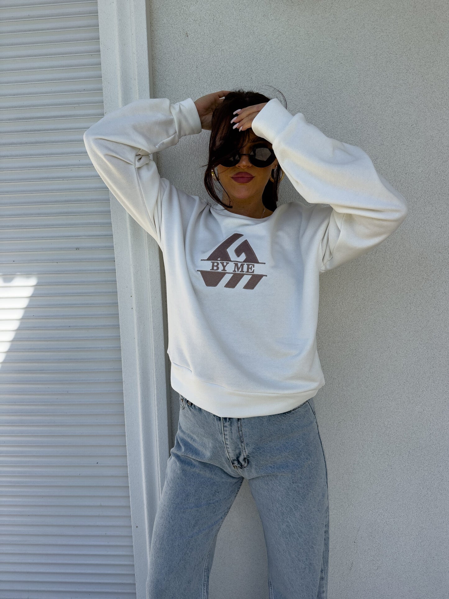 Sweatshirt LUXIT – weiß