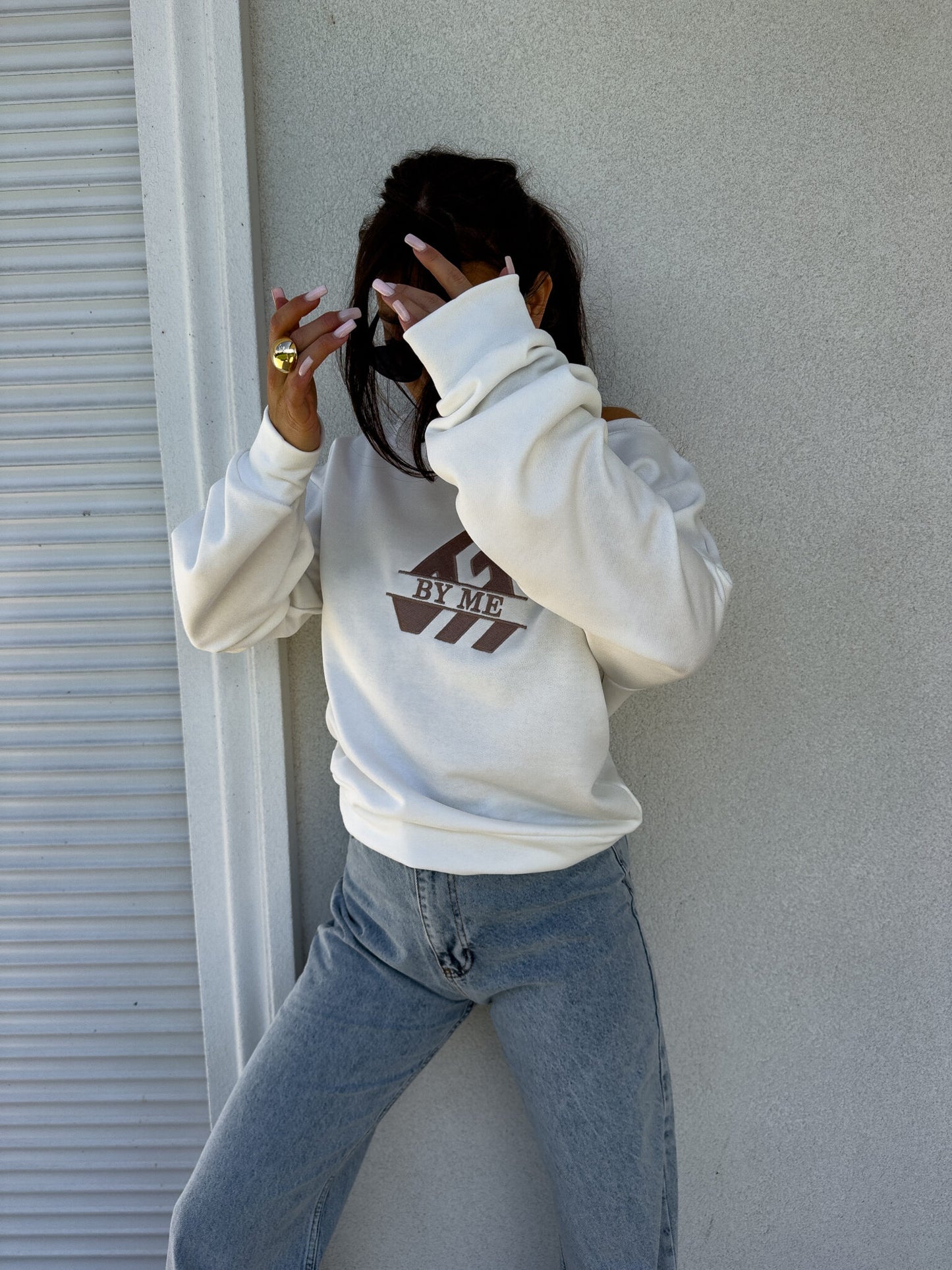 Sweatshirt LUXIT – weiß