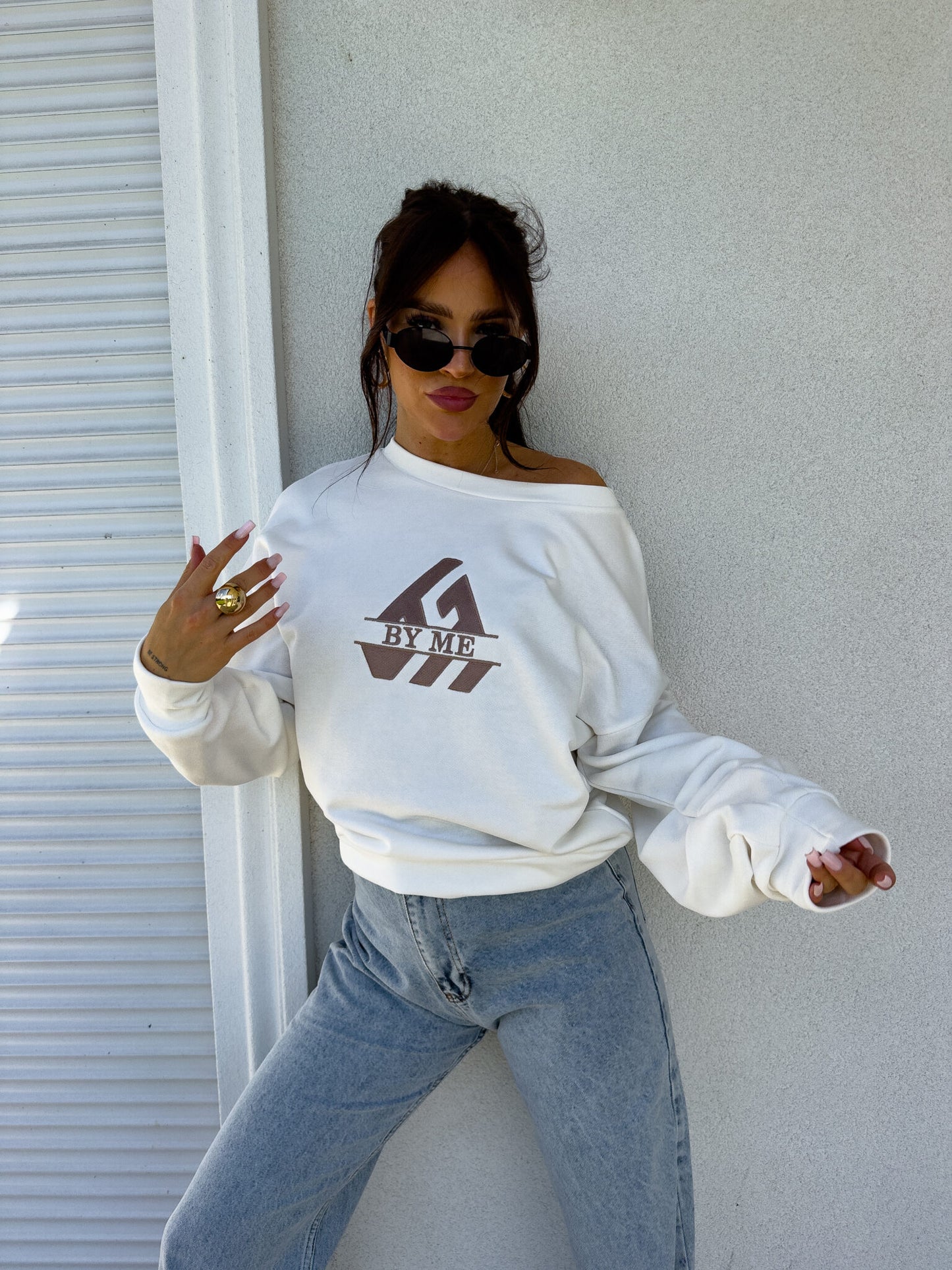 Sweatshirt LUXIT – weiß