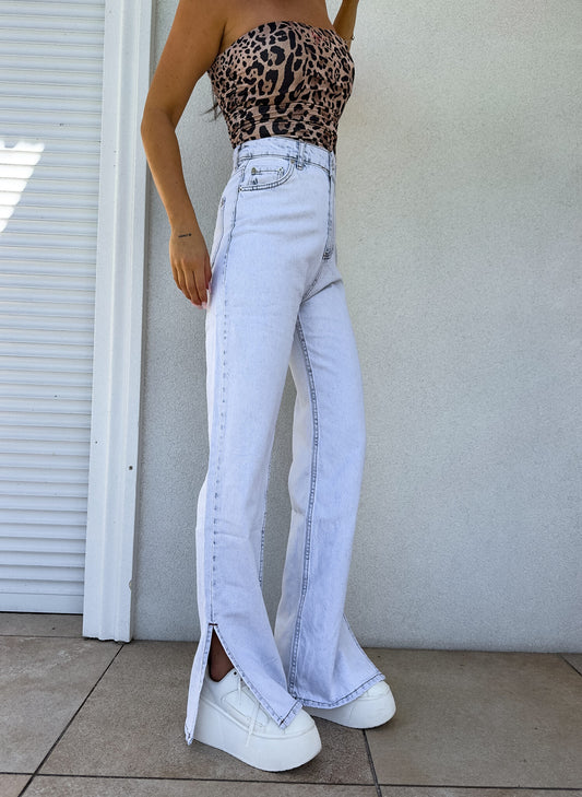 Jeans MOM FIT FLARED – light jeans