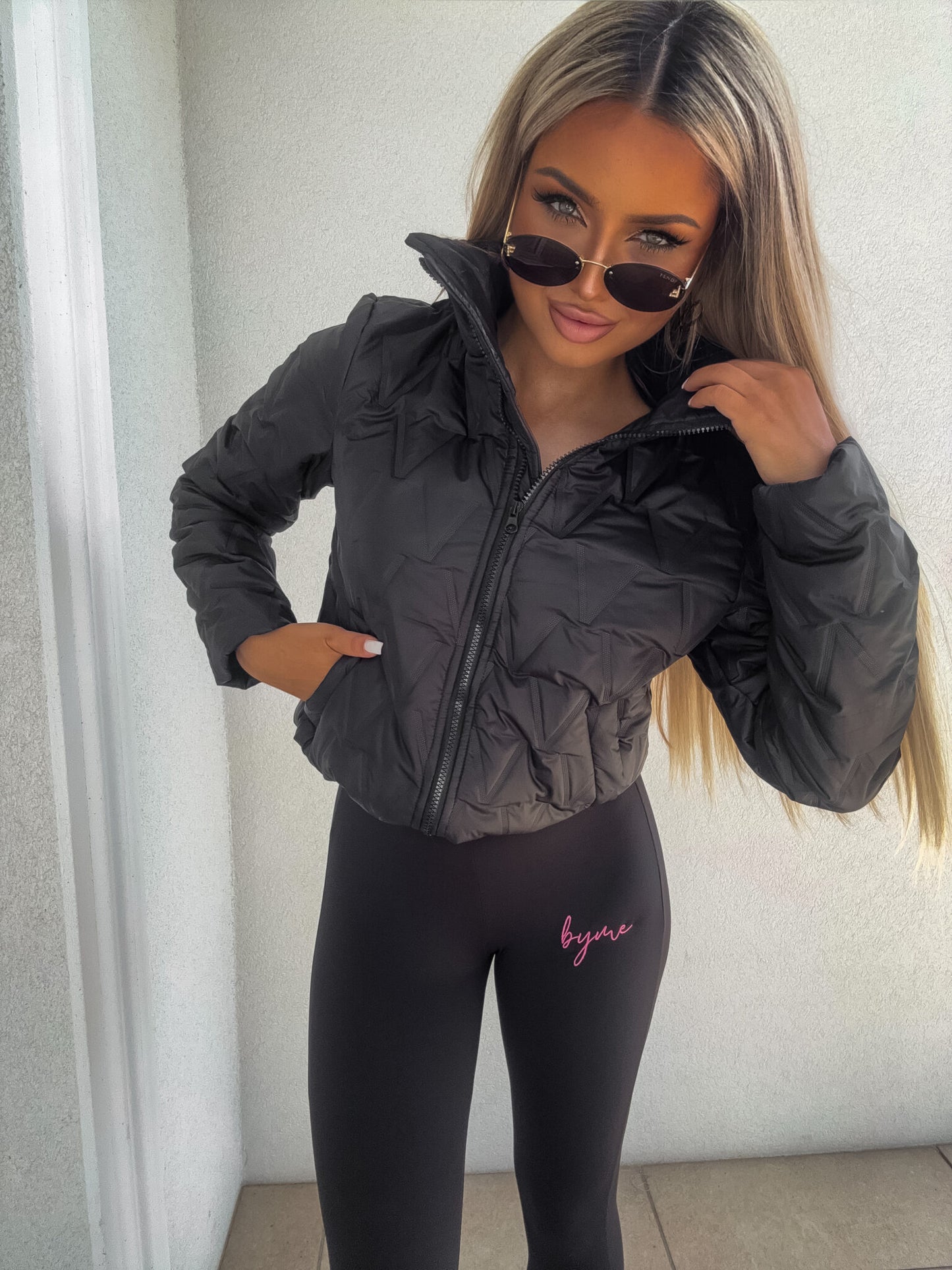 Jacke VESTE – schwarz -pink