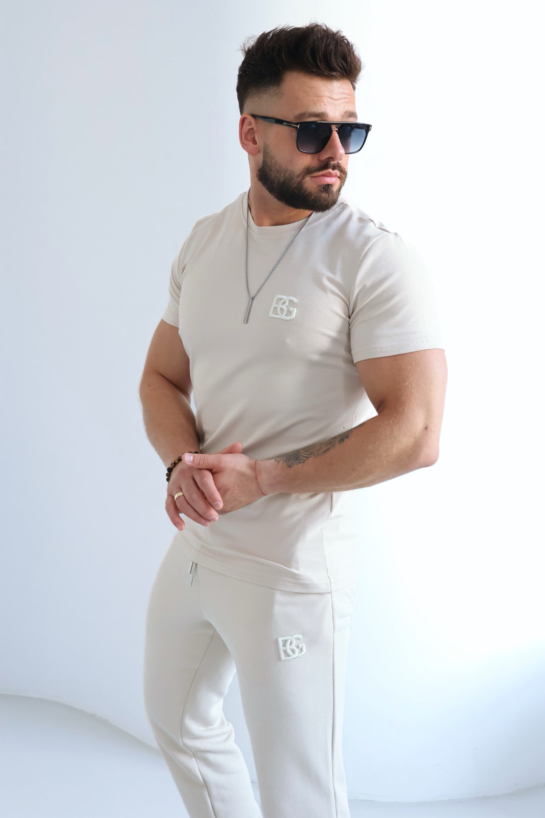 T-SHIRT HERREN BG BOND | HELLBEIGE