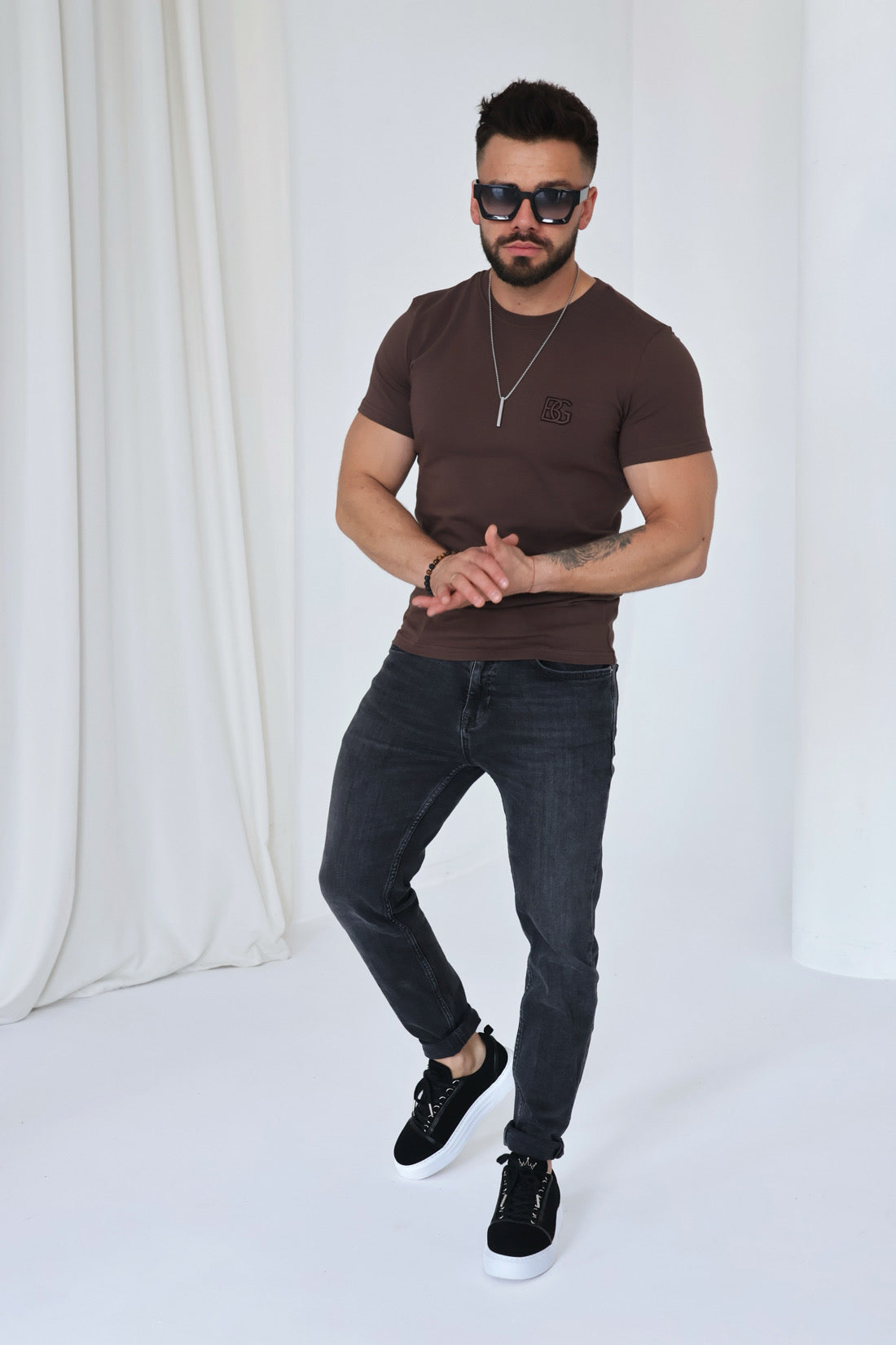 T-SHIRT HERREN BG BOND | SCHOKO