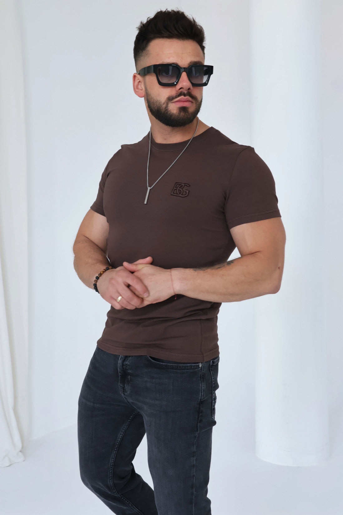 T-SHIRT HERREN BG BOND | SCHOKO